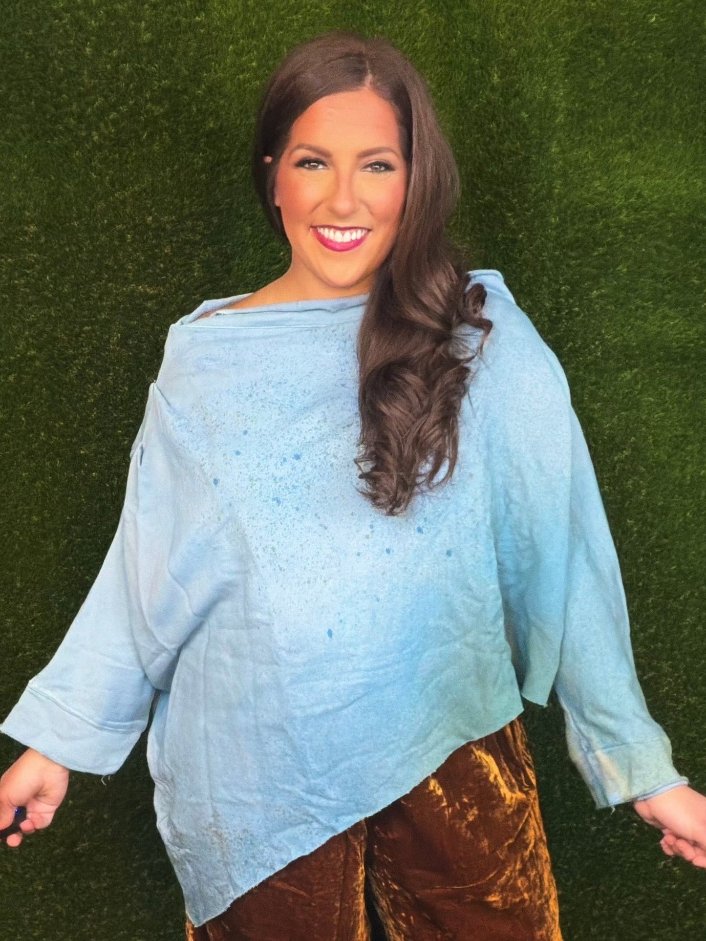 Modern 80's Sweatshirt - Dusty Blue