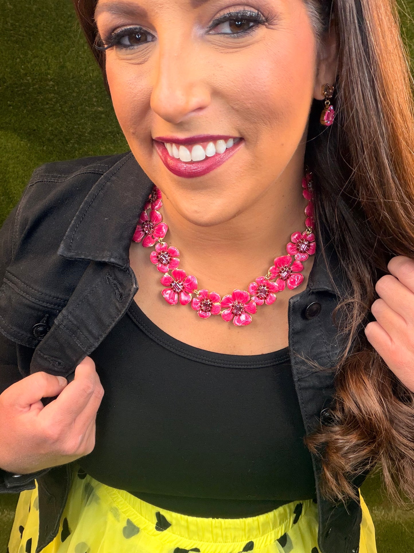 (Restocked) Flora Necklace - Pink Ruby