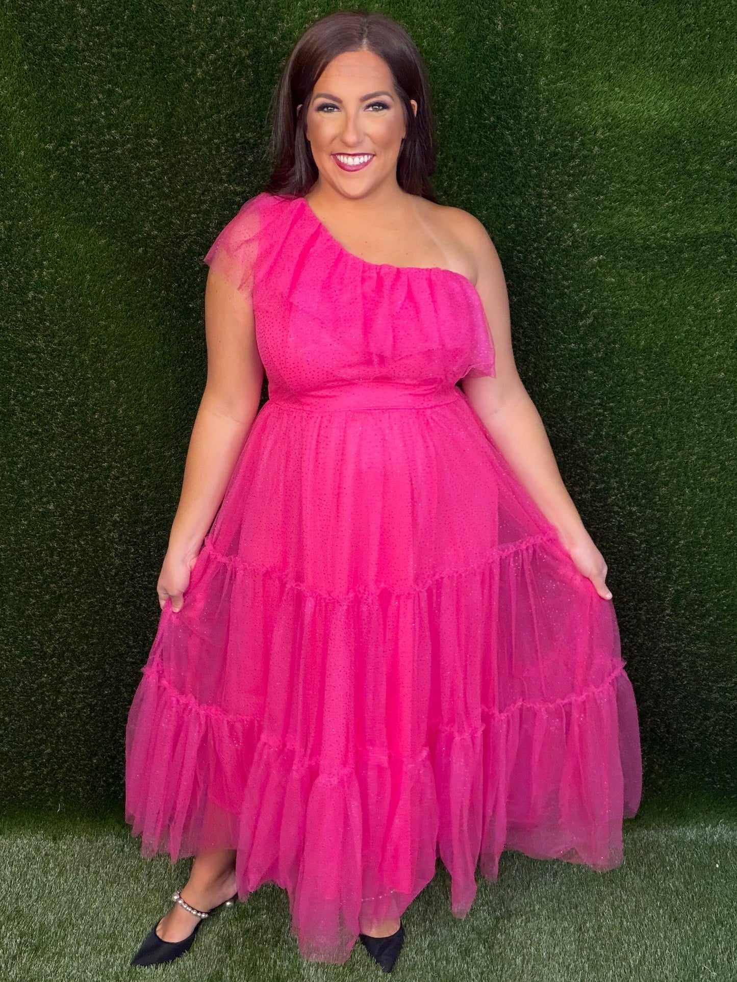 Life's A Party Midi Dress - Hot Pink