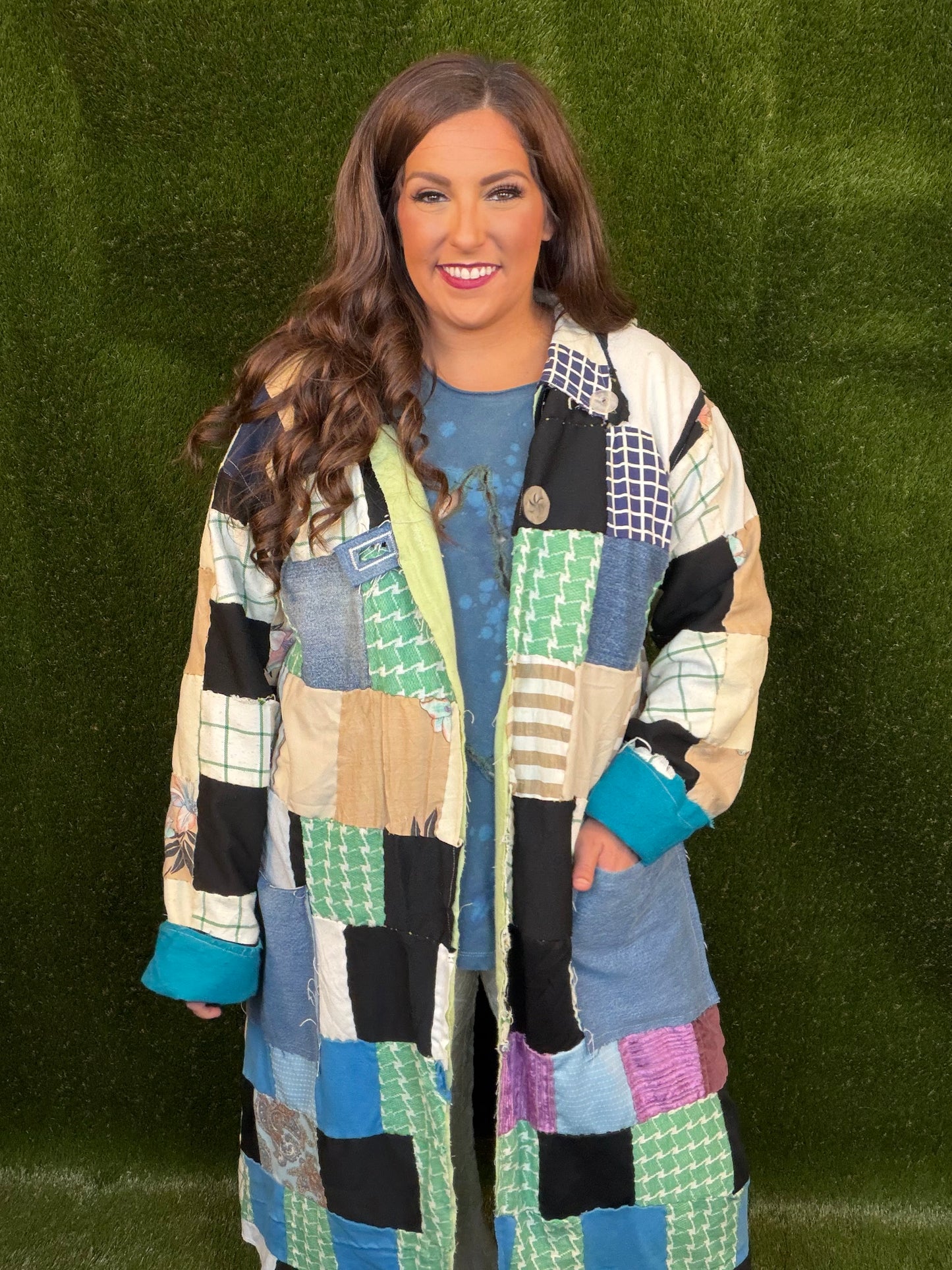 Coat Of Many Colors - Teal/Green