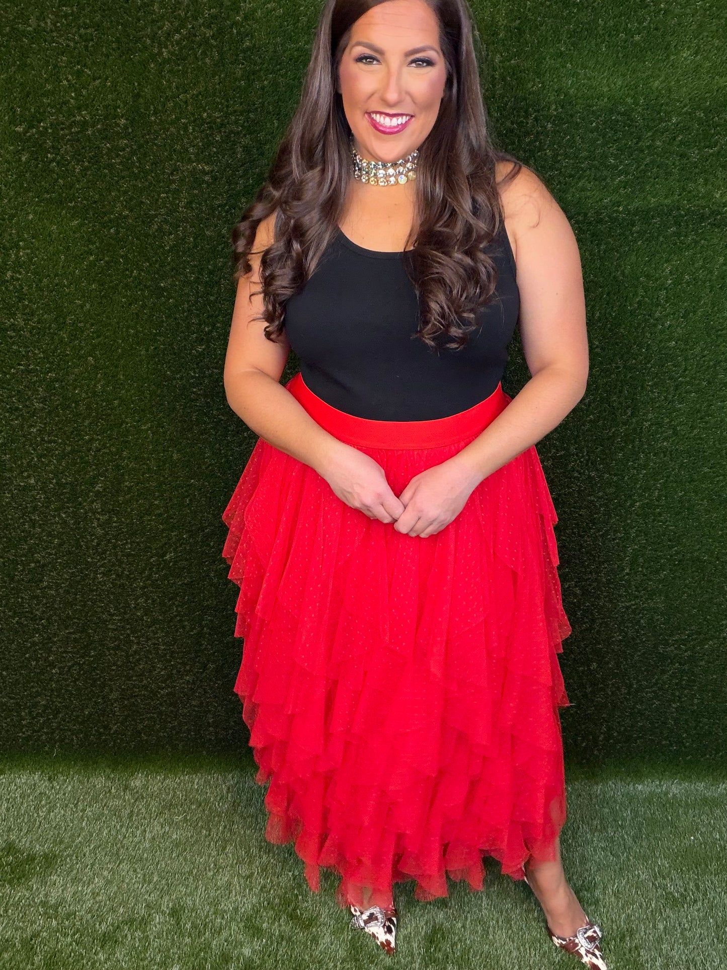 The Home Team Tulle Skirt - Red