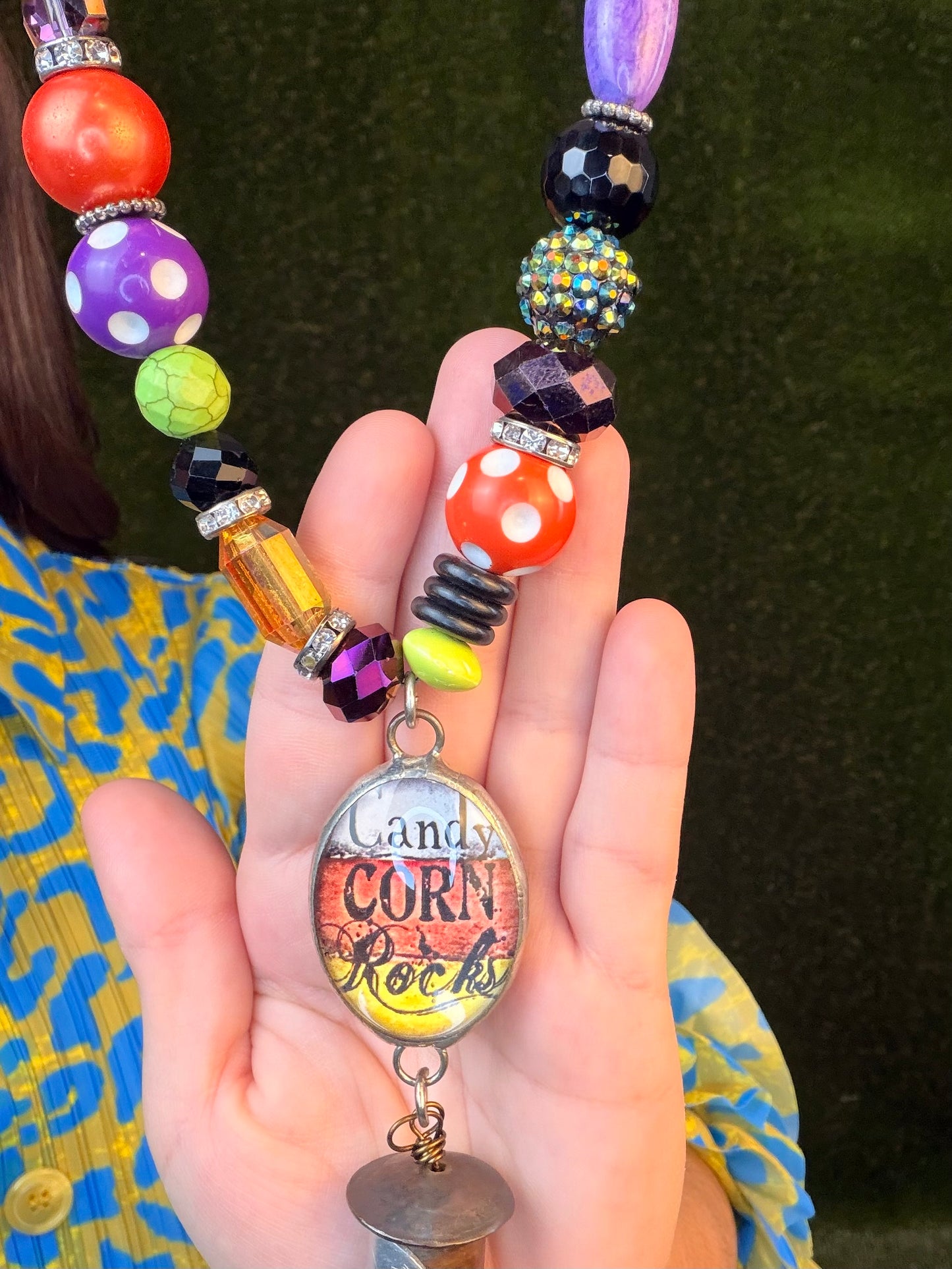 Candy Corn Rocks Necklace