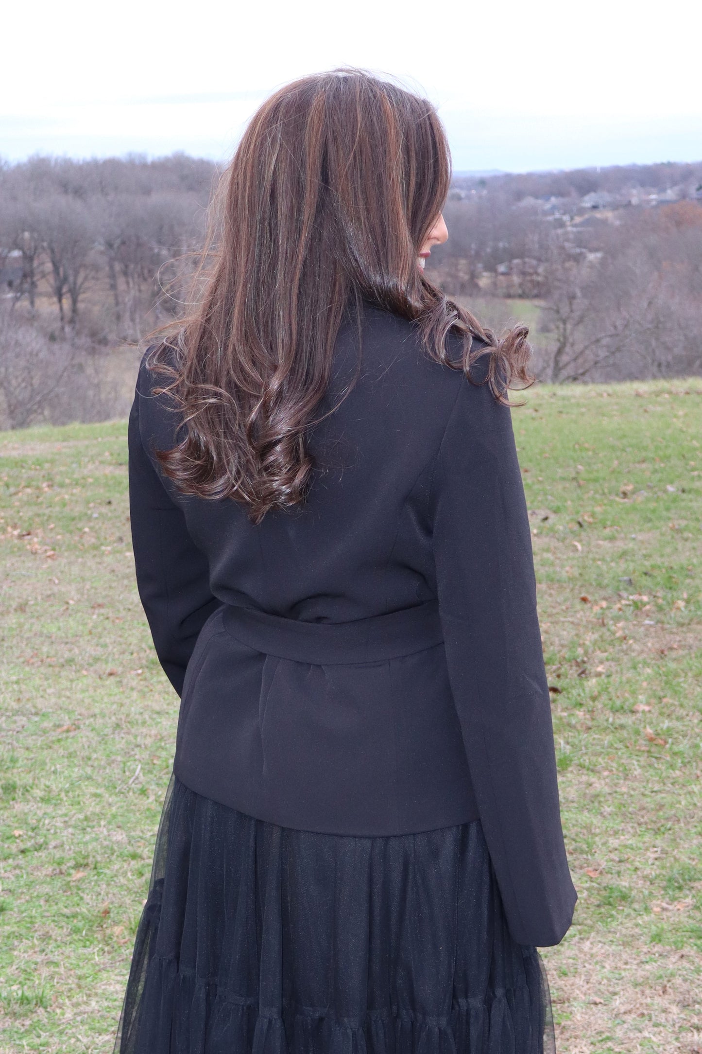 Audrey "Classic" Split Sleeve Blazer - Black