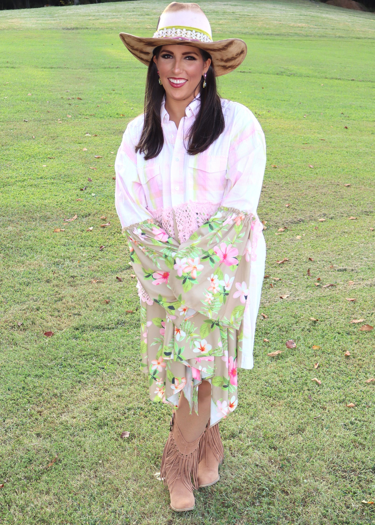 Baby (Pink) Love Plaid Floral Dress