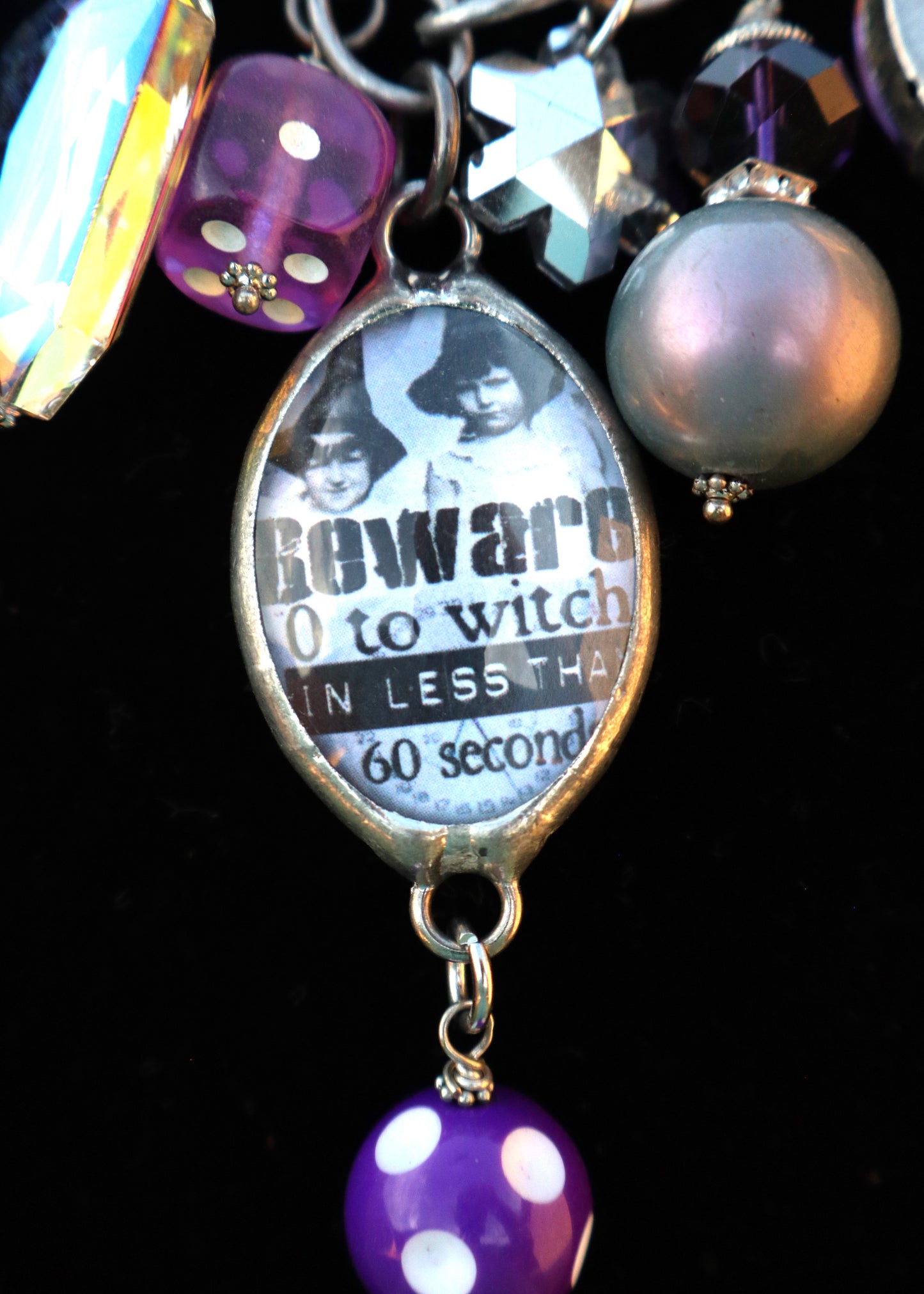 Beware 0 to Witch Necklace - Purple