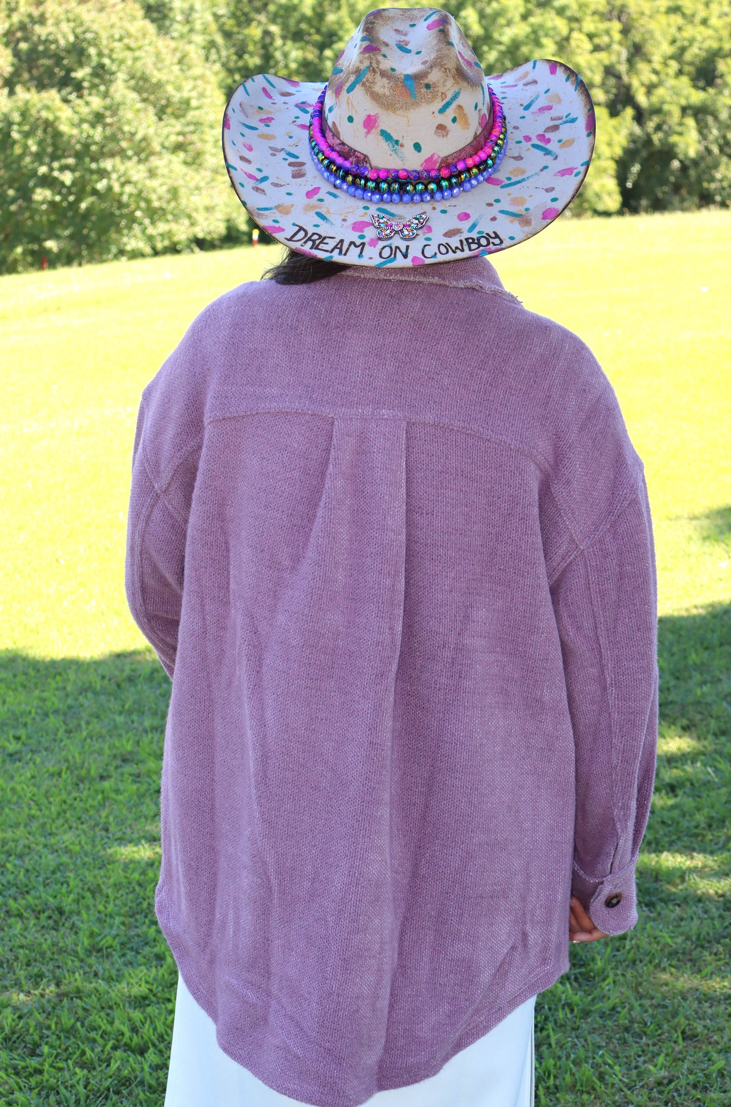 Bonfire With Friends Shirt Jacket - Purple