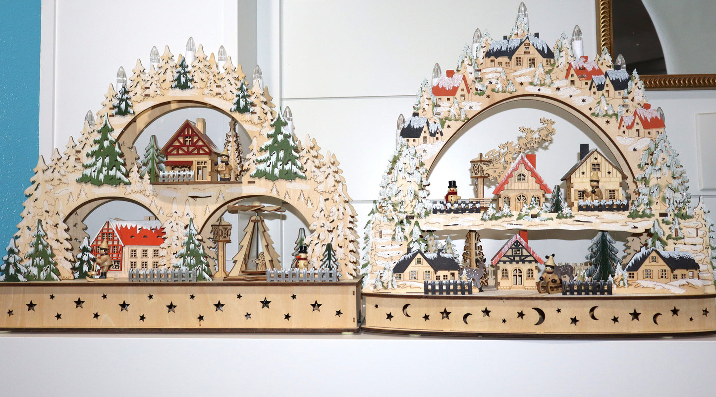 Candlelight Village Scene (set of 2)