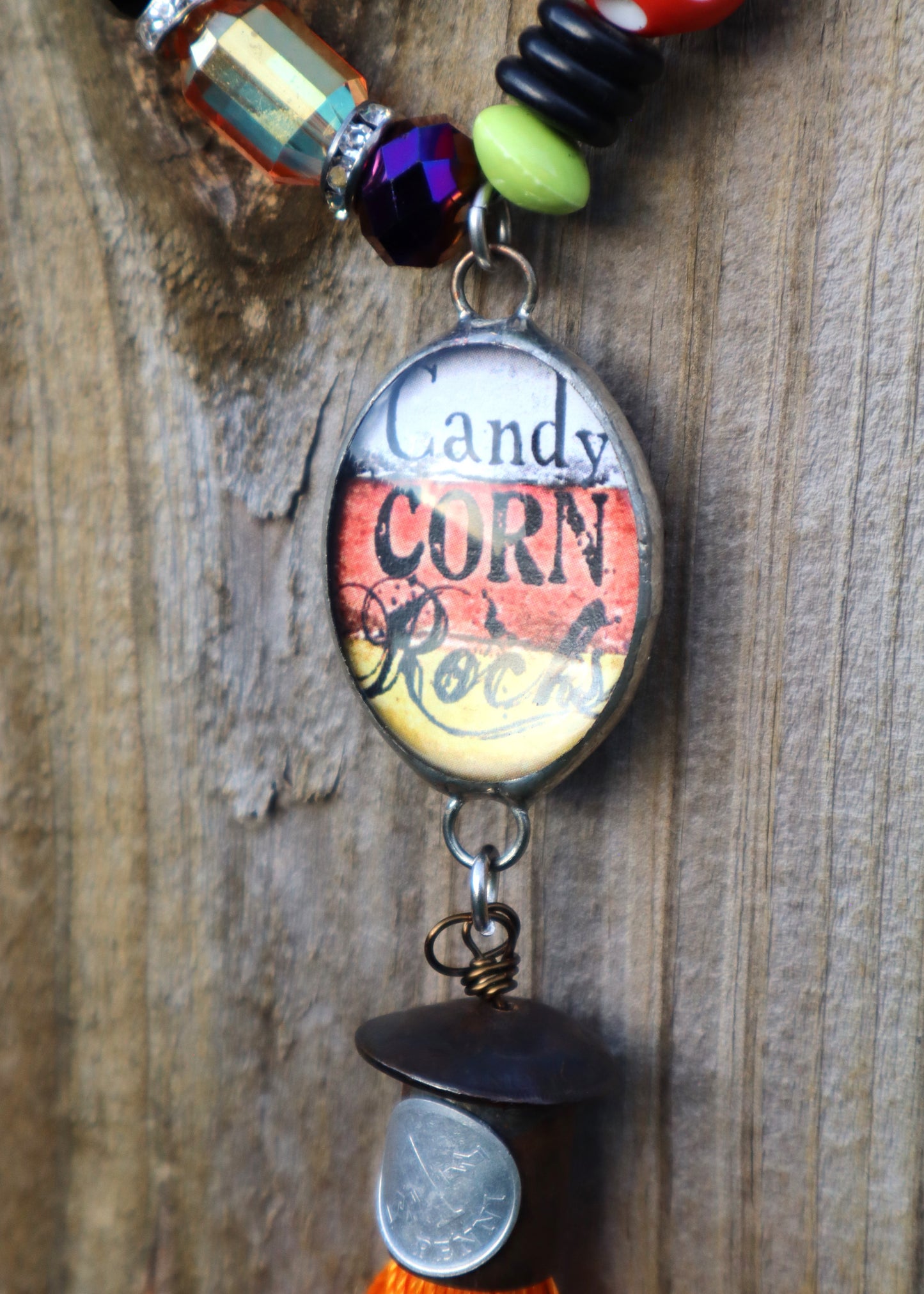 Candy Corn Rocks Necklace