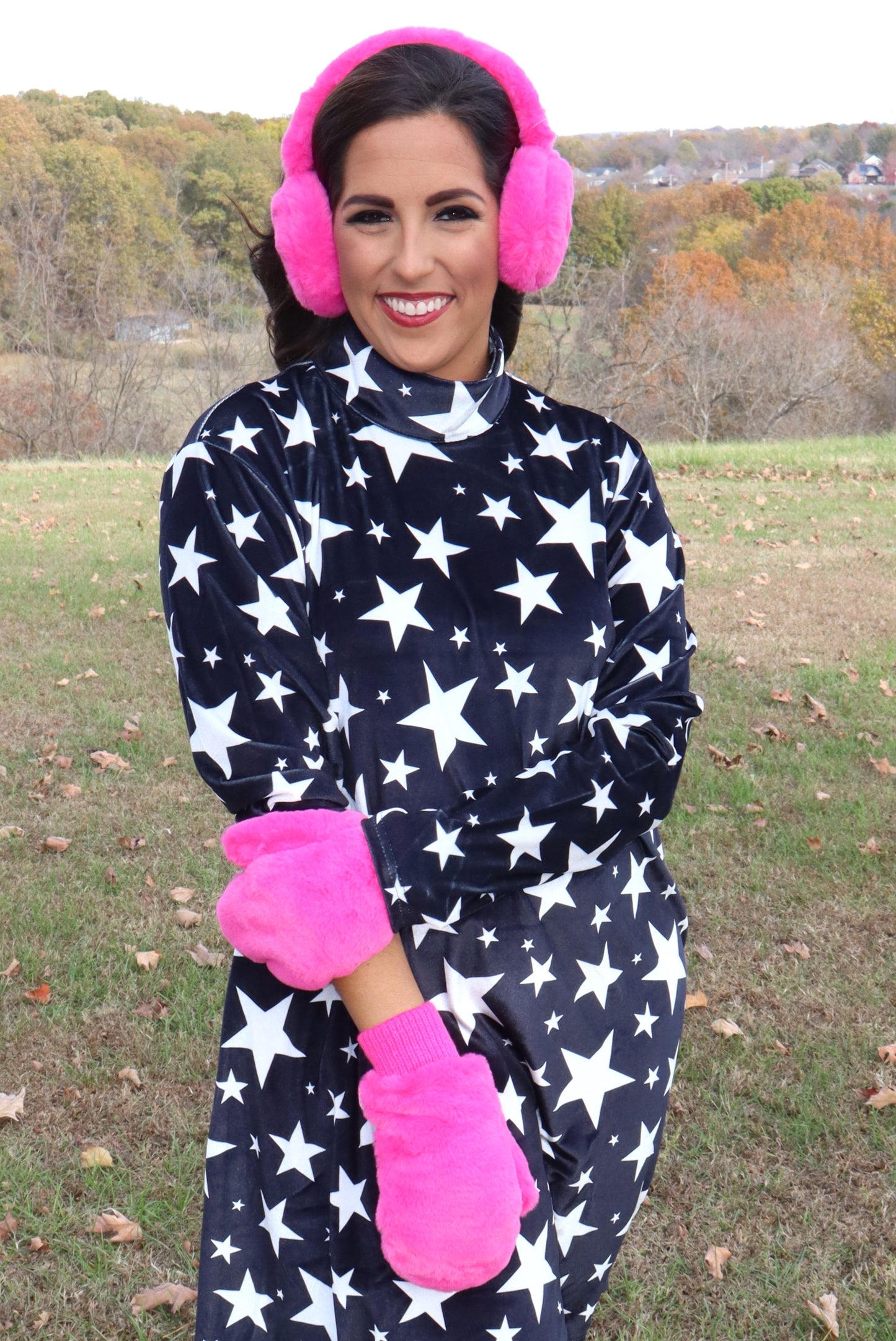 Candyland Mittens - Hot Pink