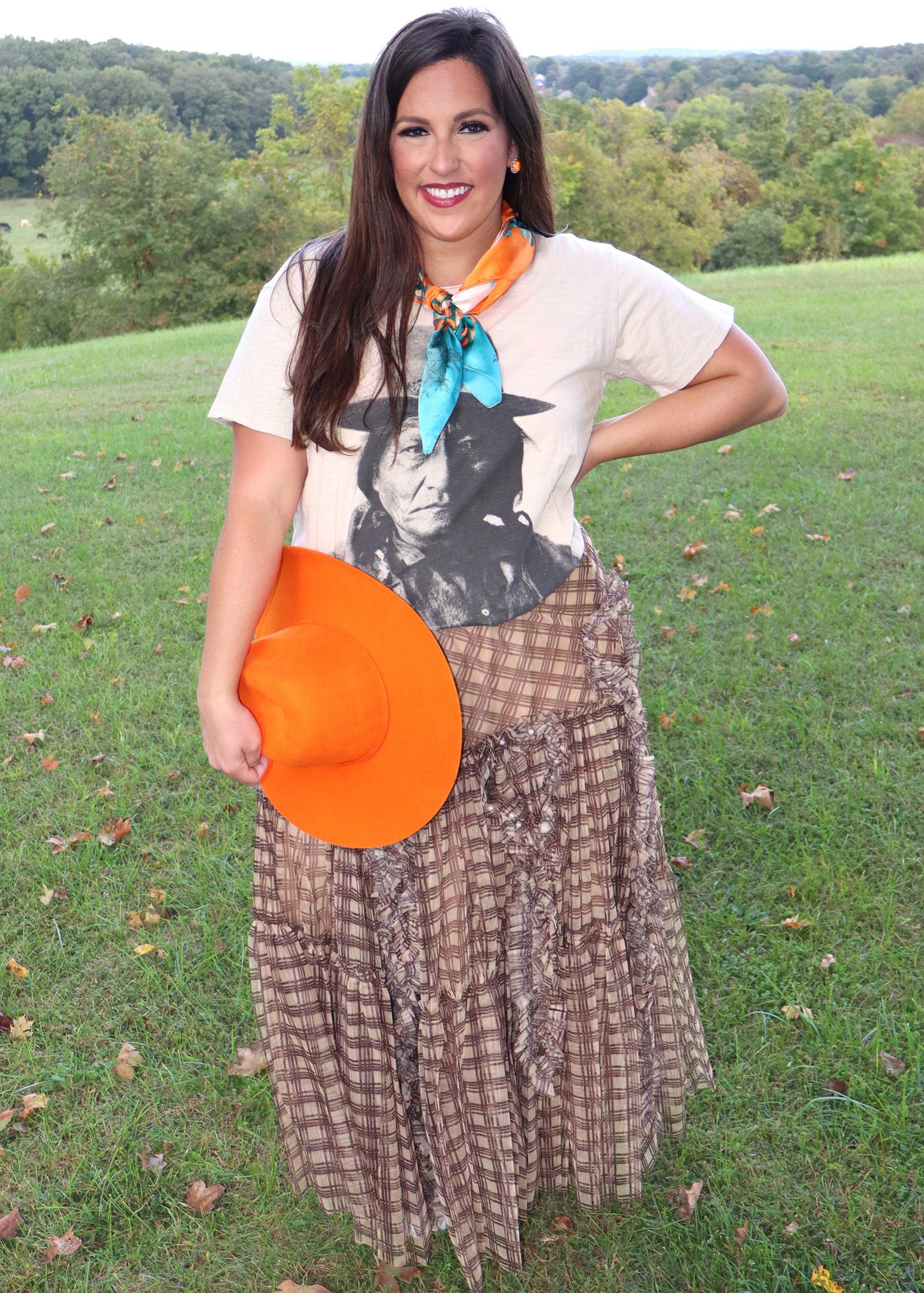 You Mocha Me Happy Plaid Skirt - Coffee