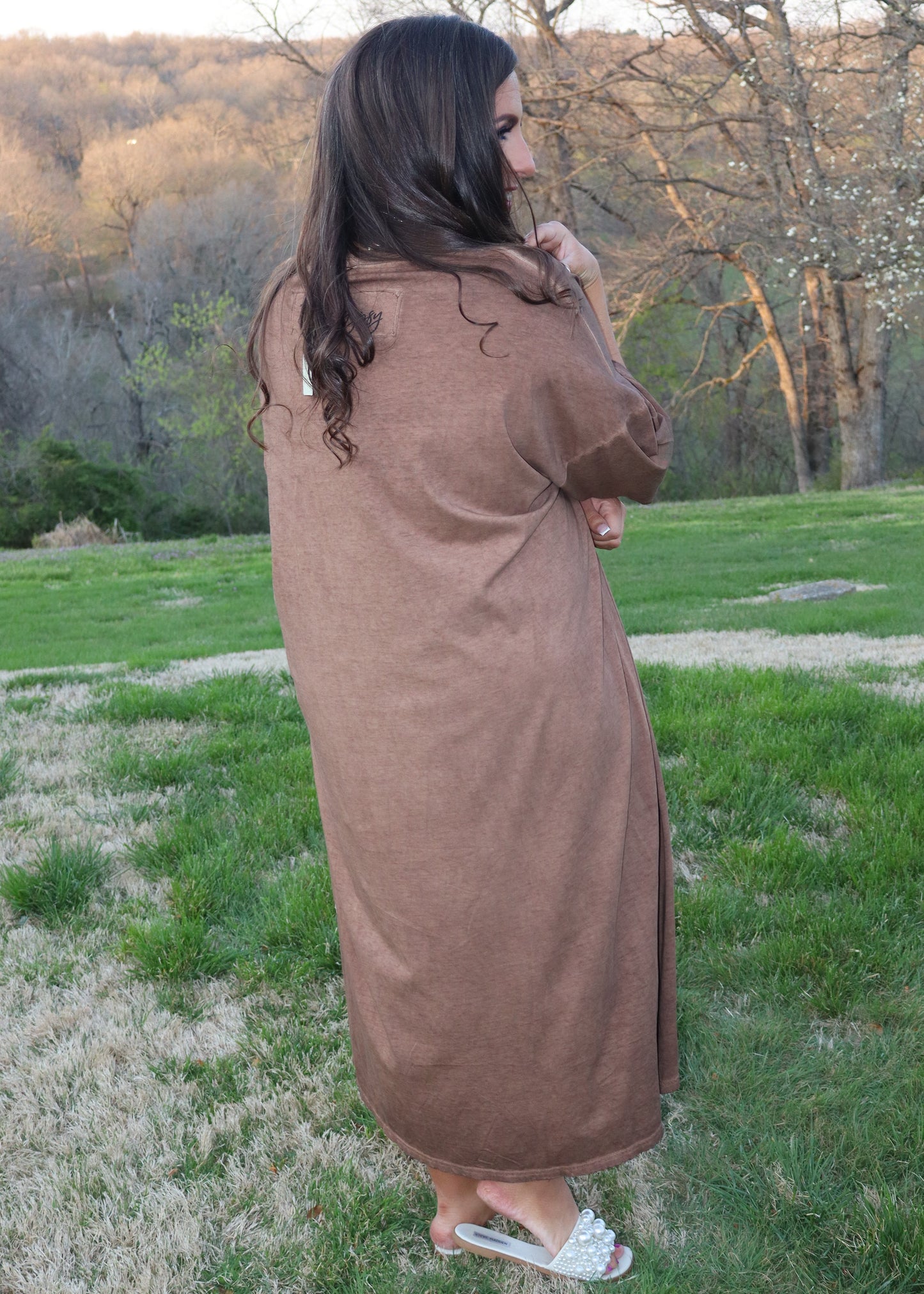 Cute Comfort Dress - Chocolate Brown