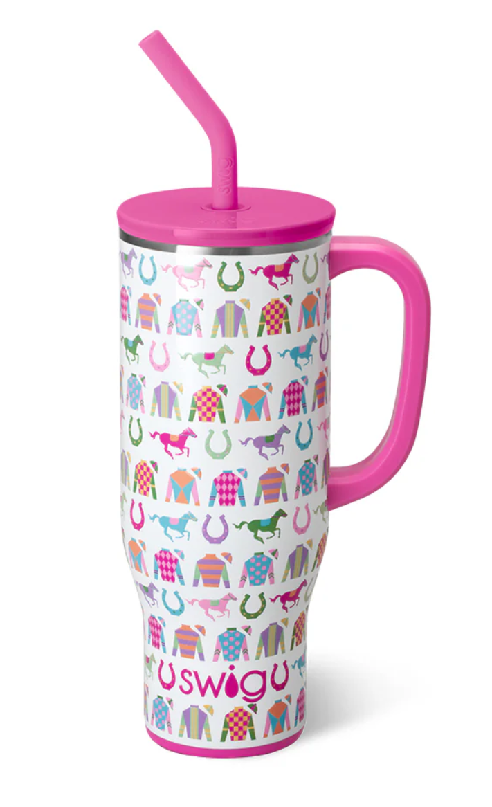 Derby Bundle Pack - 30oz Mega Mug and Straw Topper Set