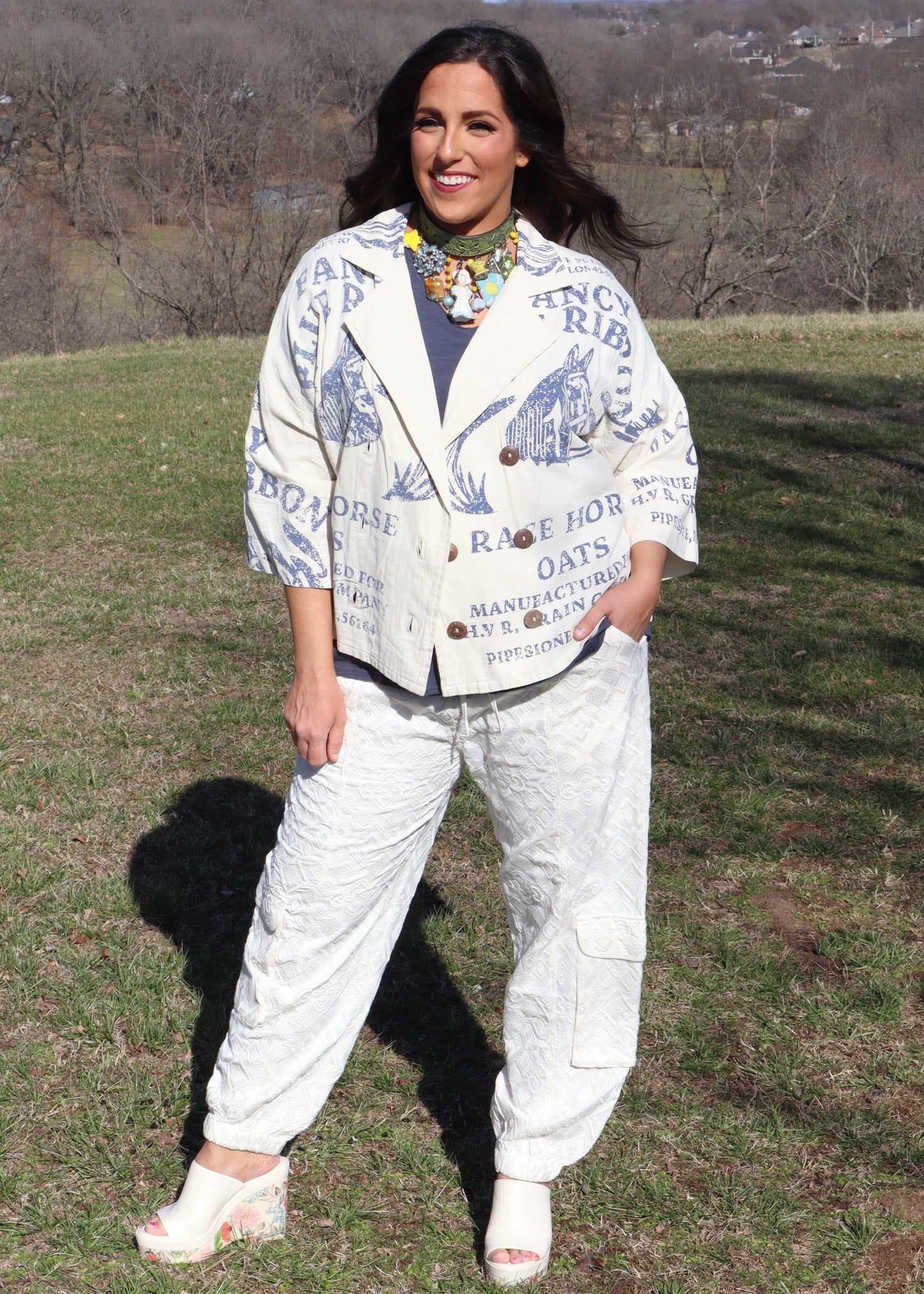 Diamond In The Rough Jogger - Parchment