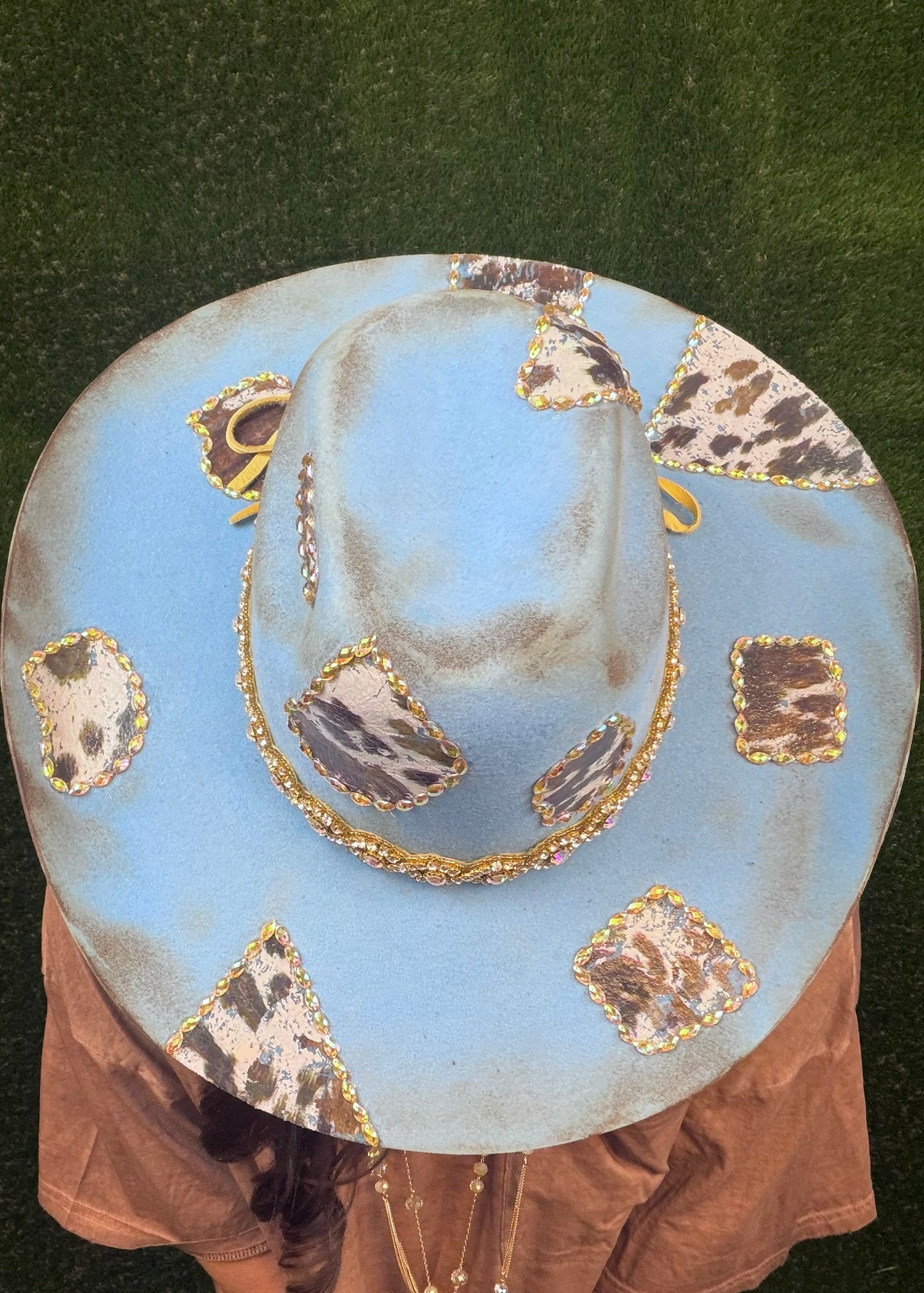 My Cows, My Pasture - Sky Blue Cowboy Hat - Size Large