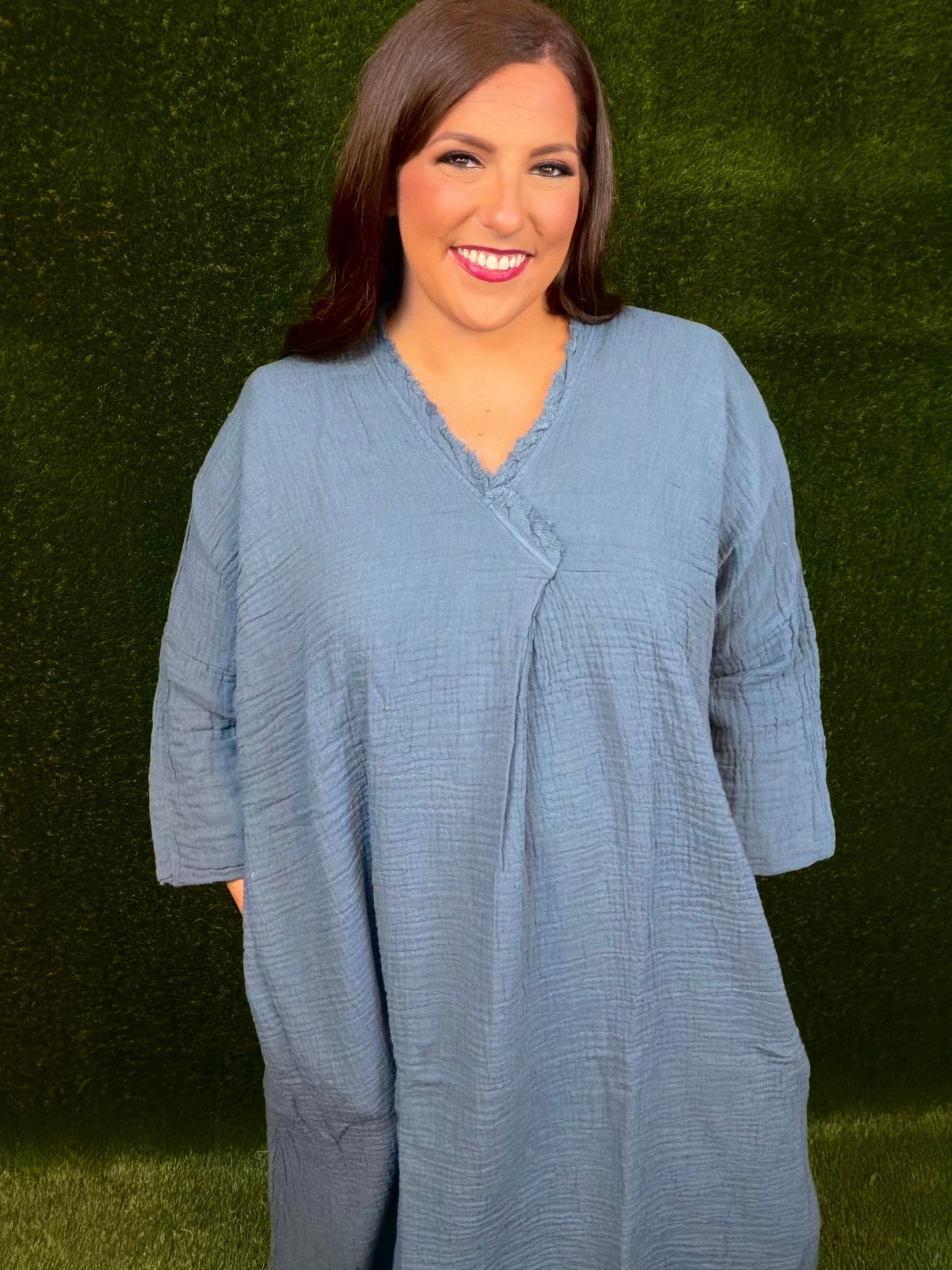 Misty Morning Dress - Slate Blue