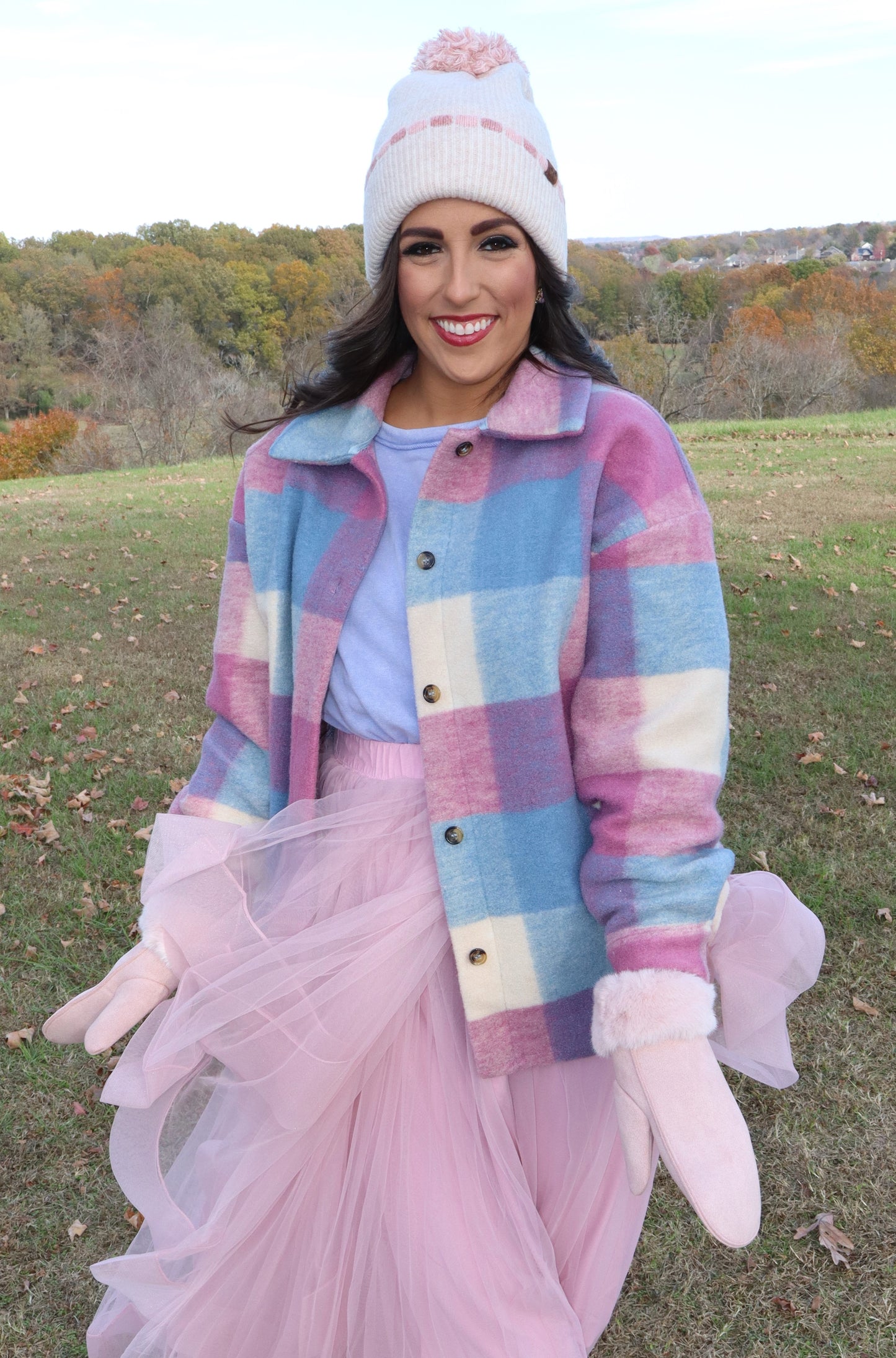 Hit The Slopes Winter Hat - Mauve