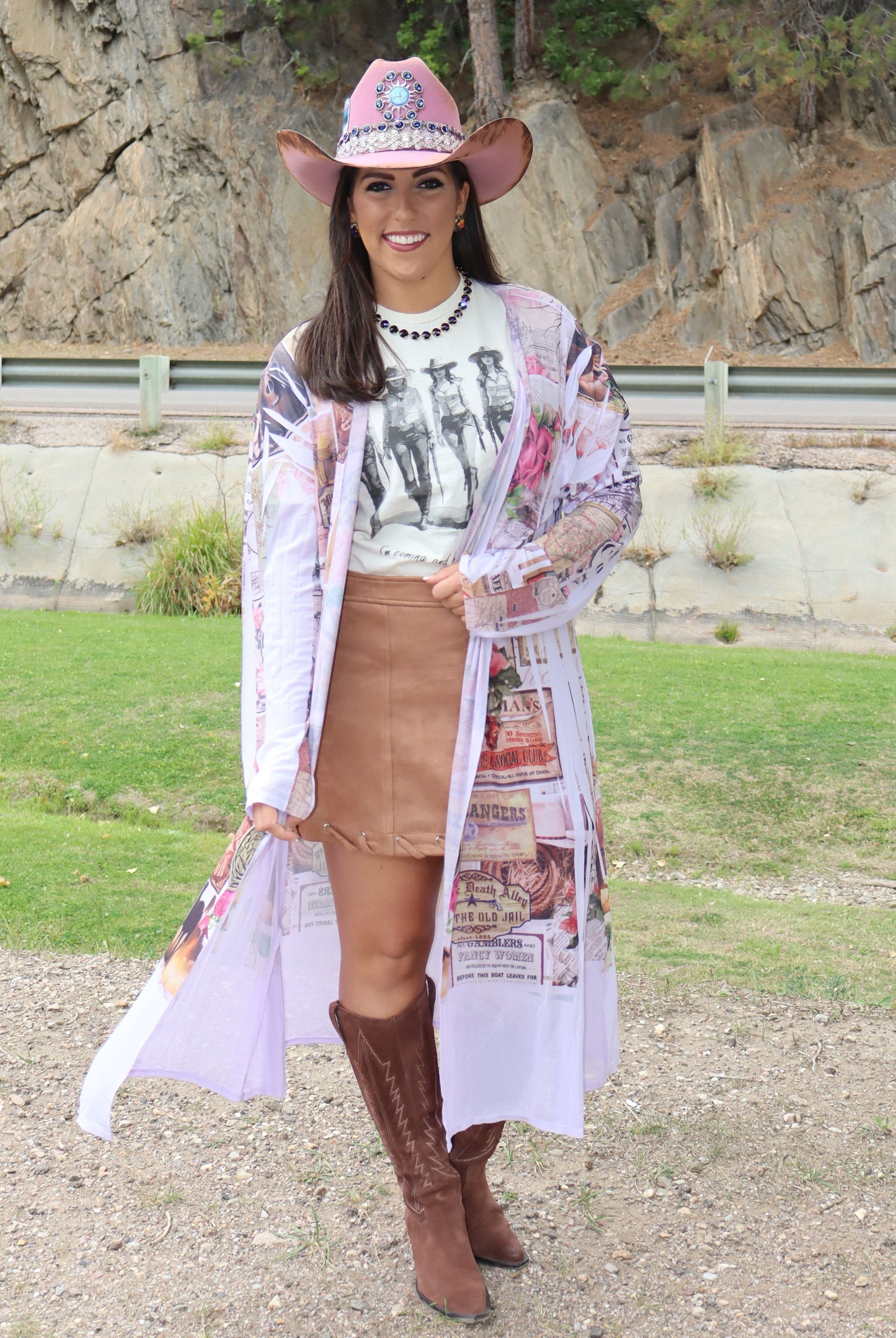 Suede Lace Up Hem Mini Skirt - Taupe