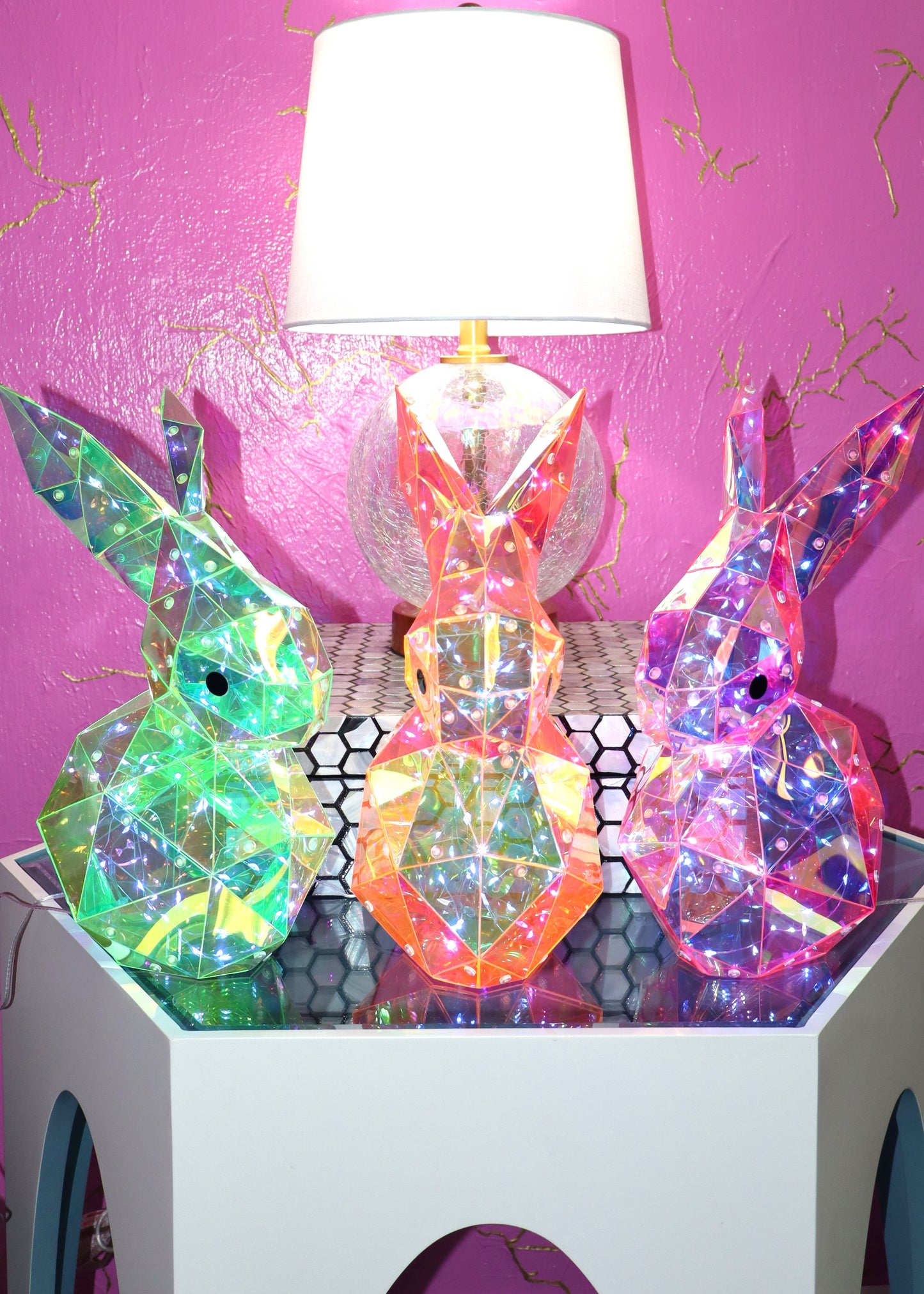 Iridescent Bunny (set of 3)