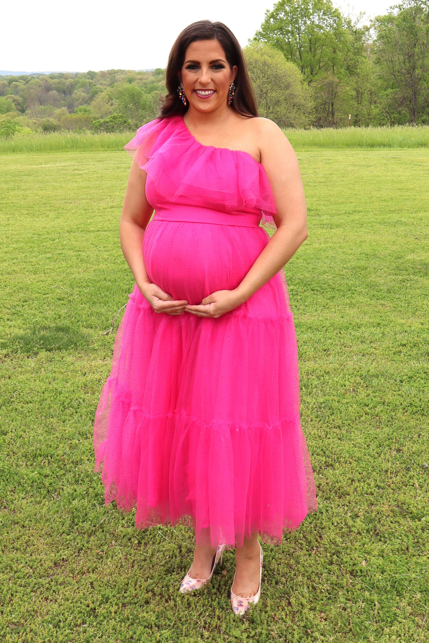 Life's A Party Midi Dress - Hot Pink