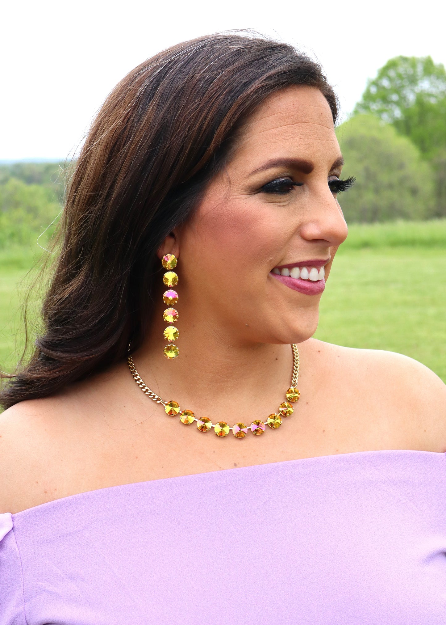 Lilibet Earrings - Citrus Lime Brandy