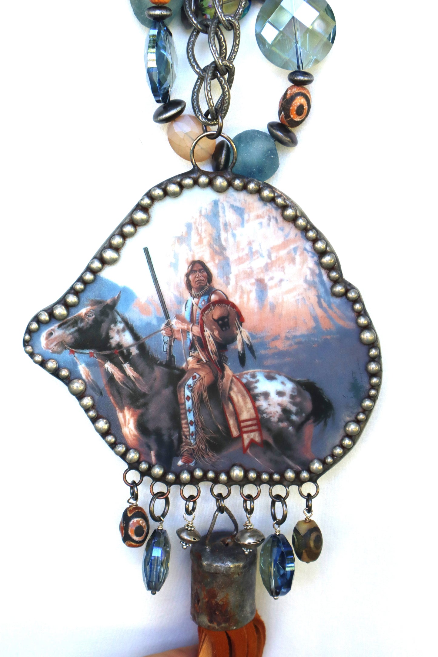 Lone Warrior American Indian Necklace