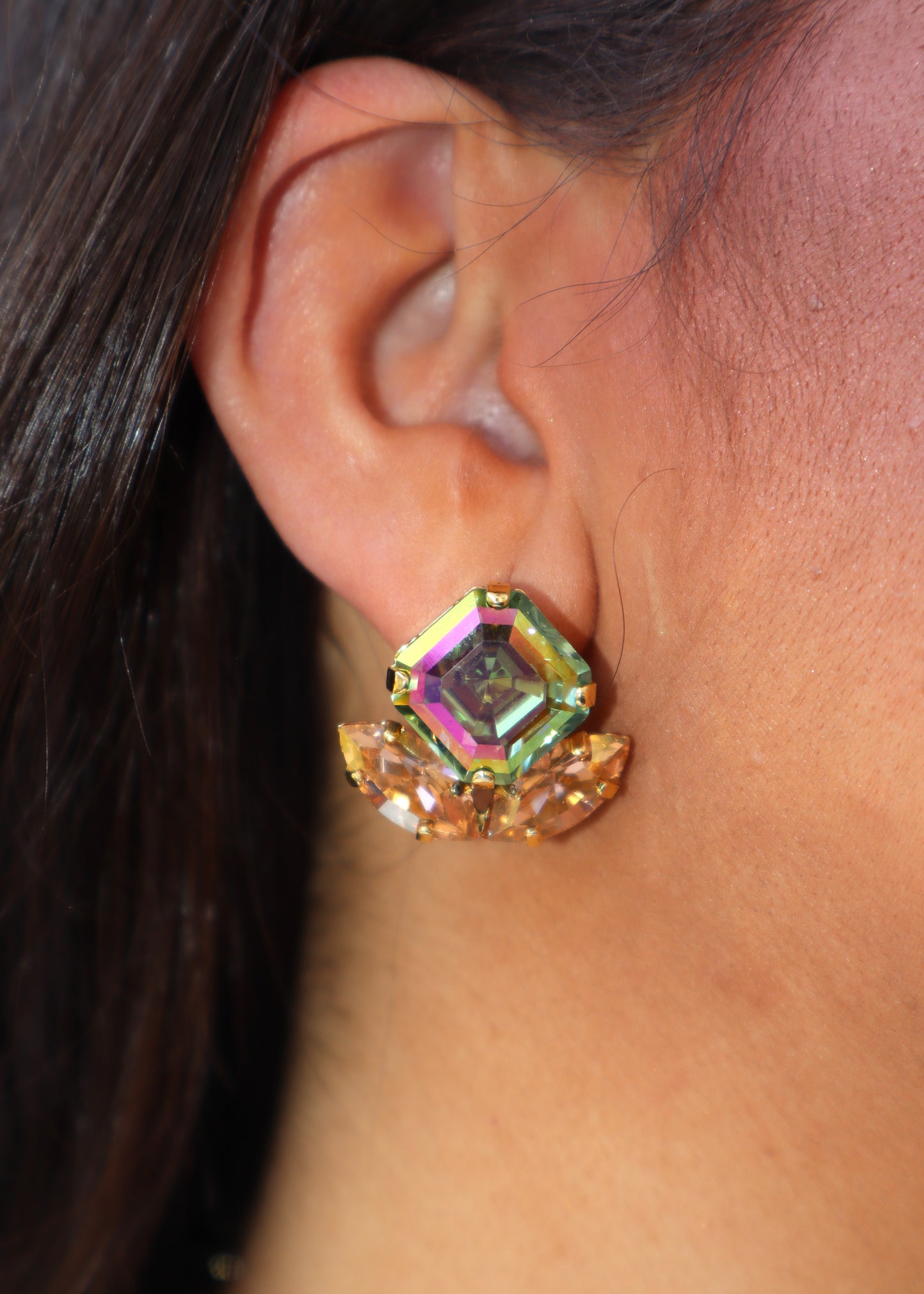 Maya Earrings - Peridot Brandy