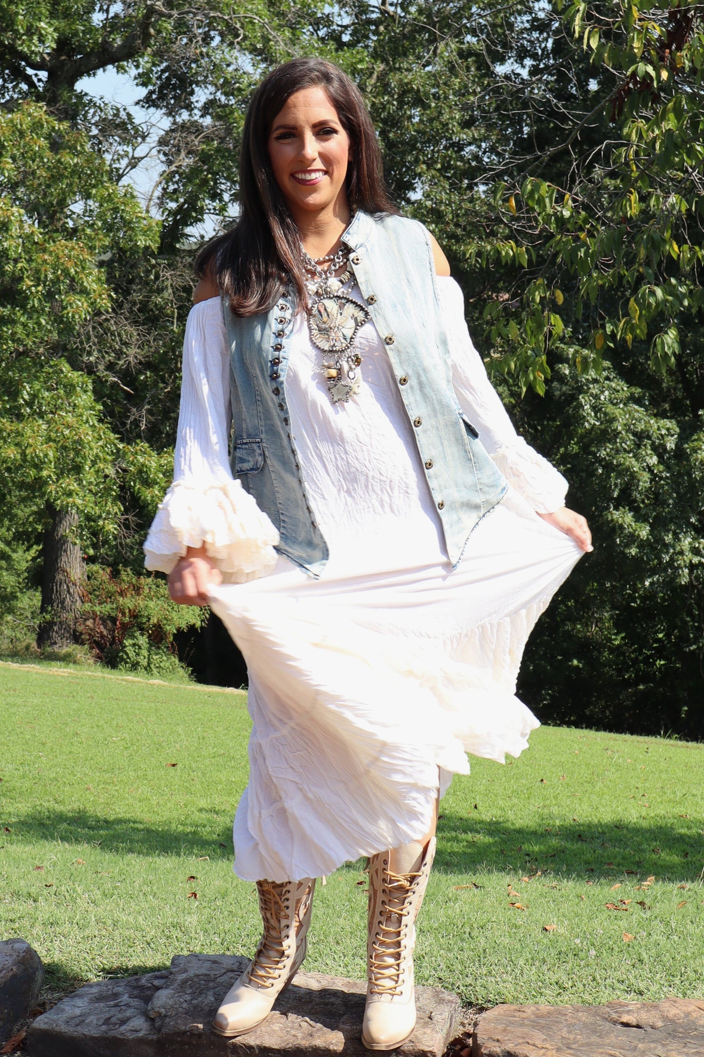 Mesmerized Vest - Chambray