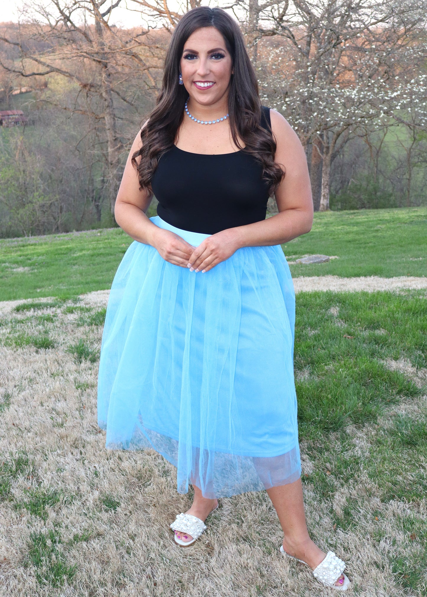 Need Your Love Mesh Skirt - Blue