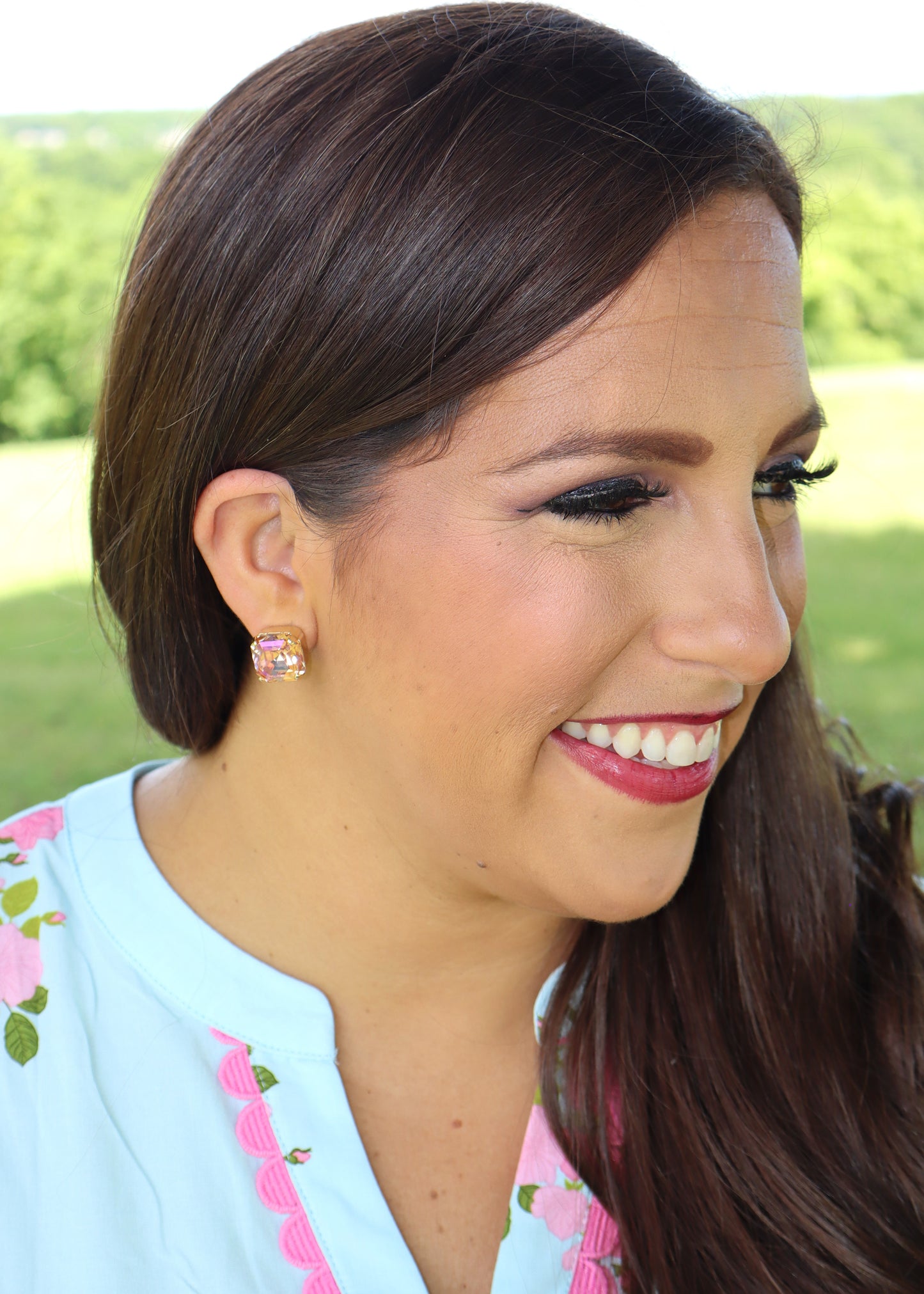 Nikki Earrings - Light Rose Lemon