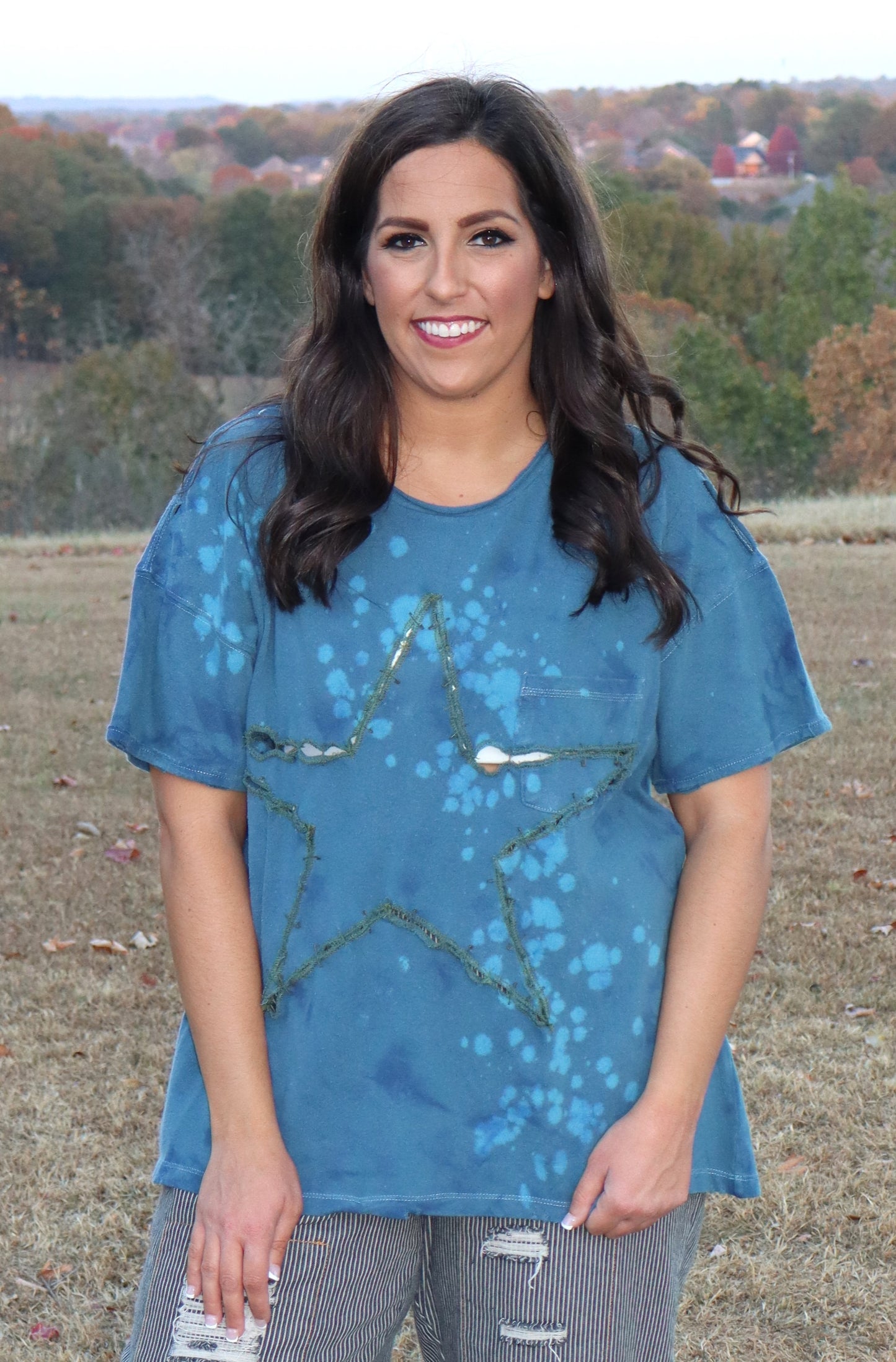 Out of Touch Tee - Dark Teal Star