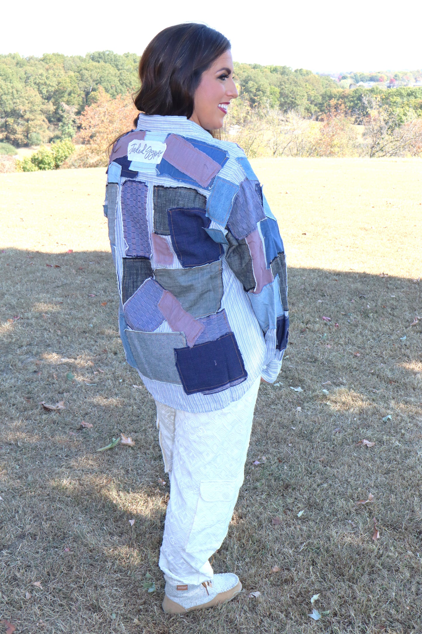 Patched In Dreams Top - Denim