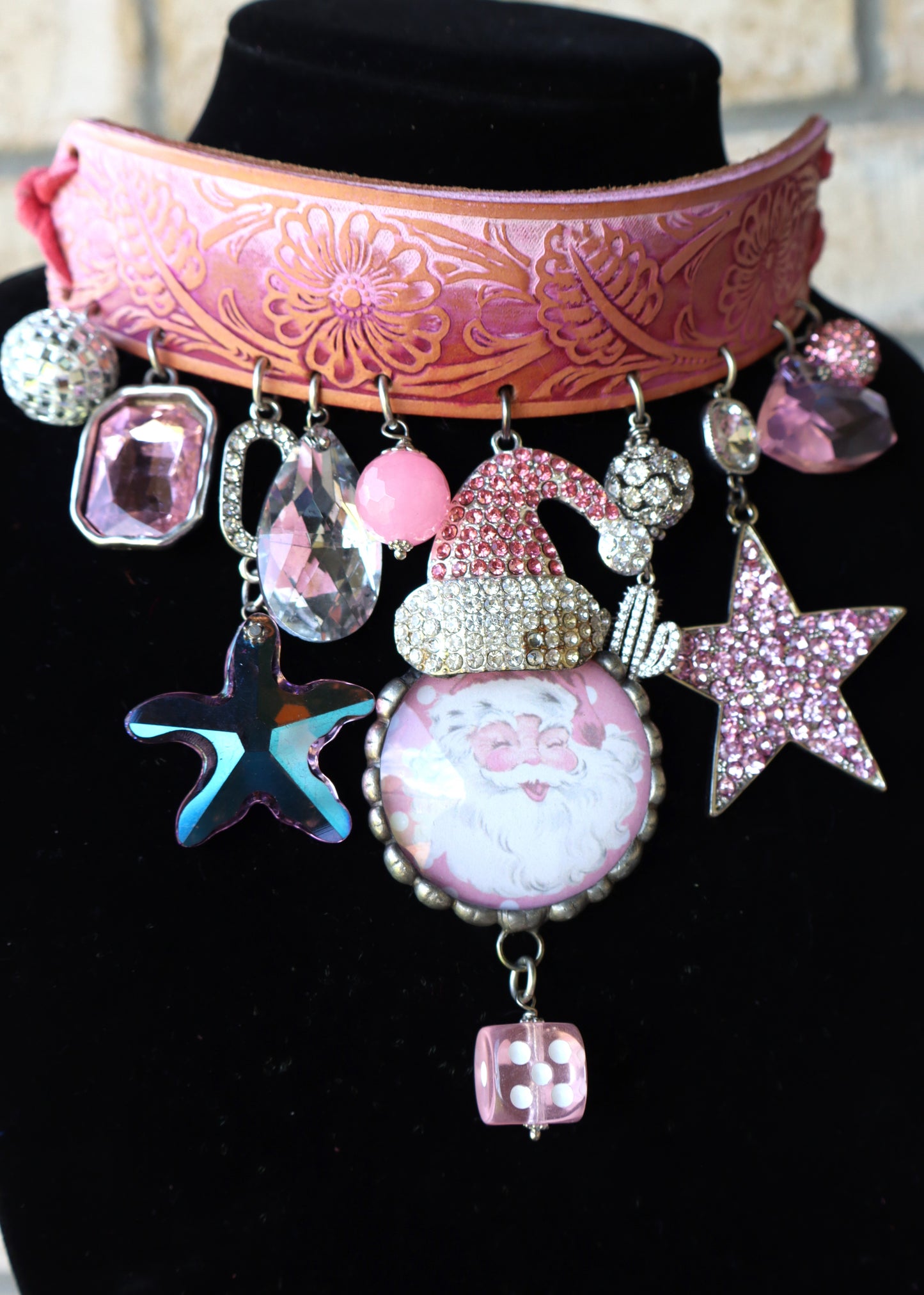 Pink Christmas Choker