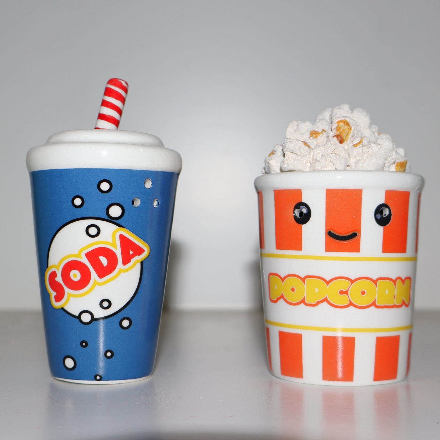 Popcorn and Soda Salt and Pepper Shakers