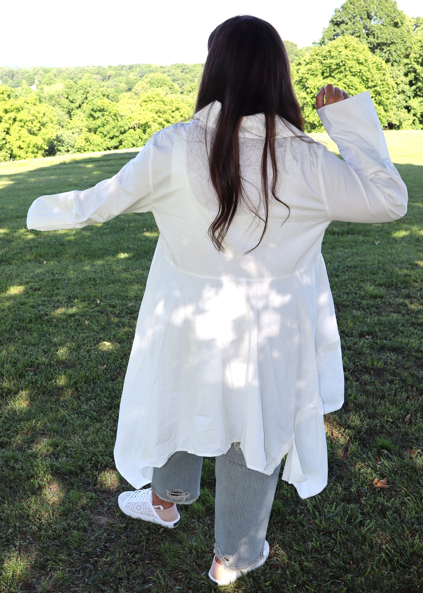 Queen of Everything Shark Bite Hem Top/Dress