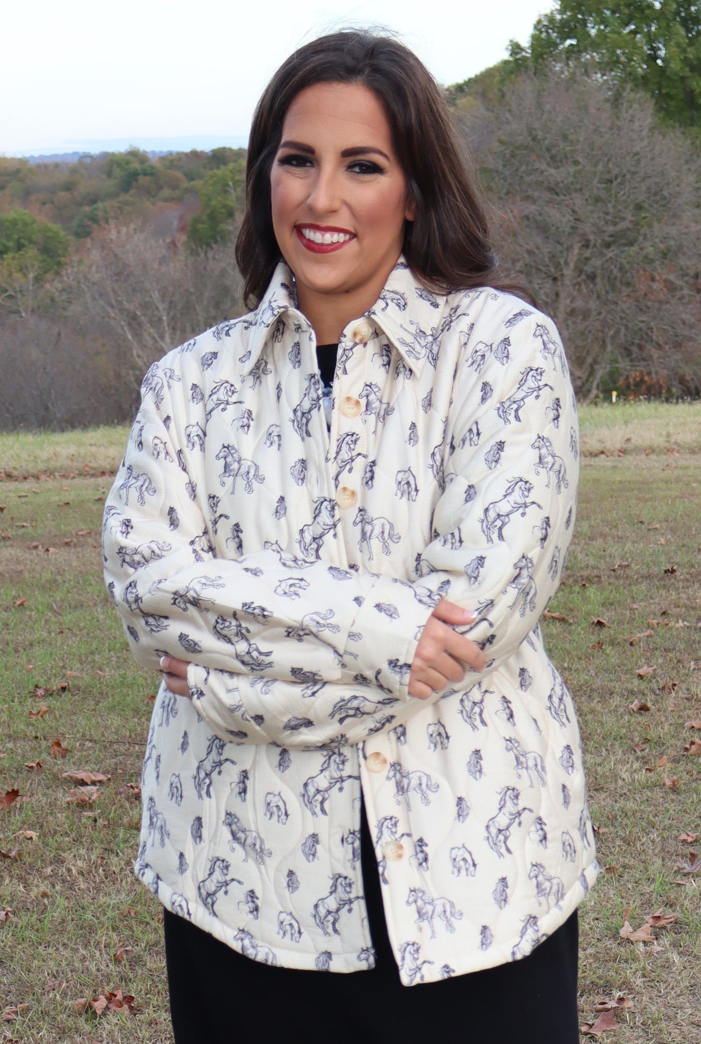 Run Like The Wind Quilted Horse Jacket