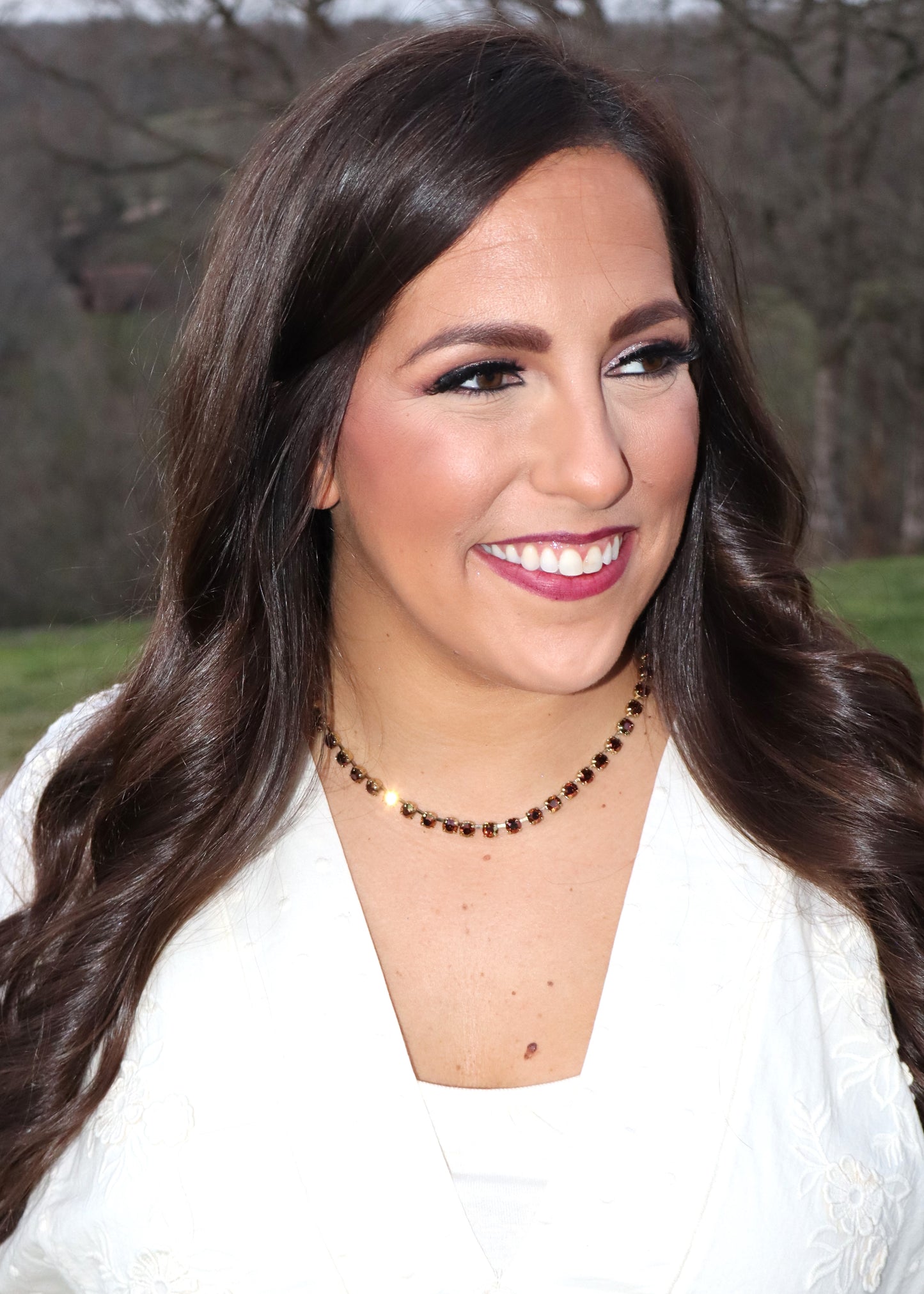 Sarina Necklace in Midnight Express - Chocolate