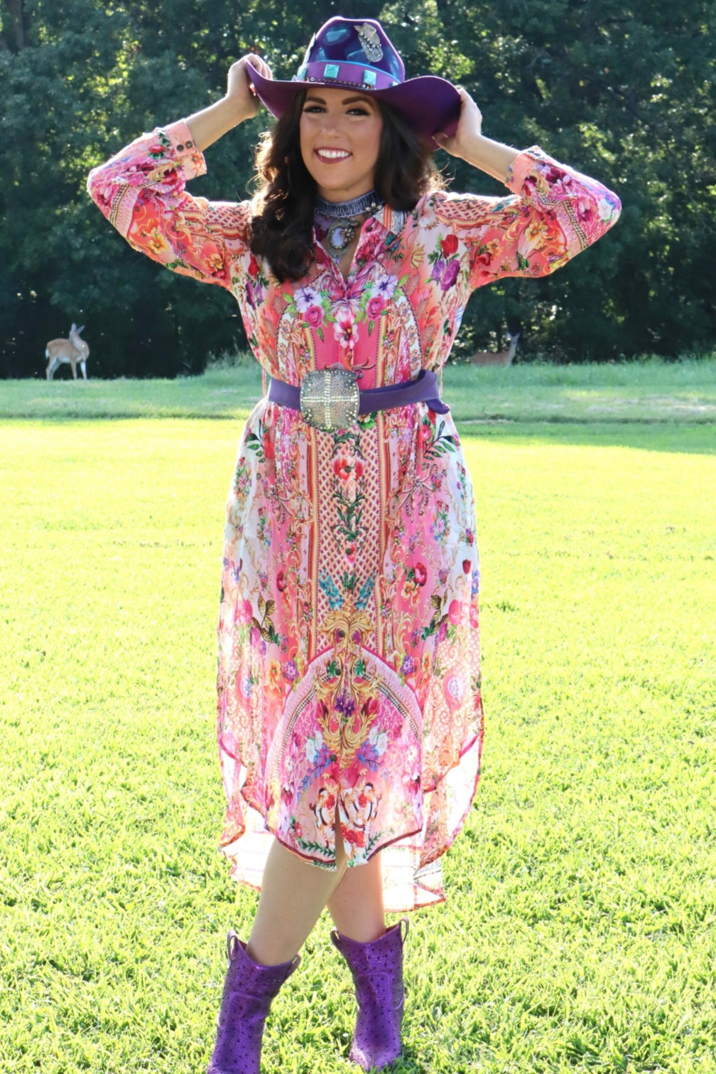 Bohemian shirt dress online