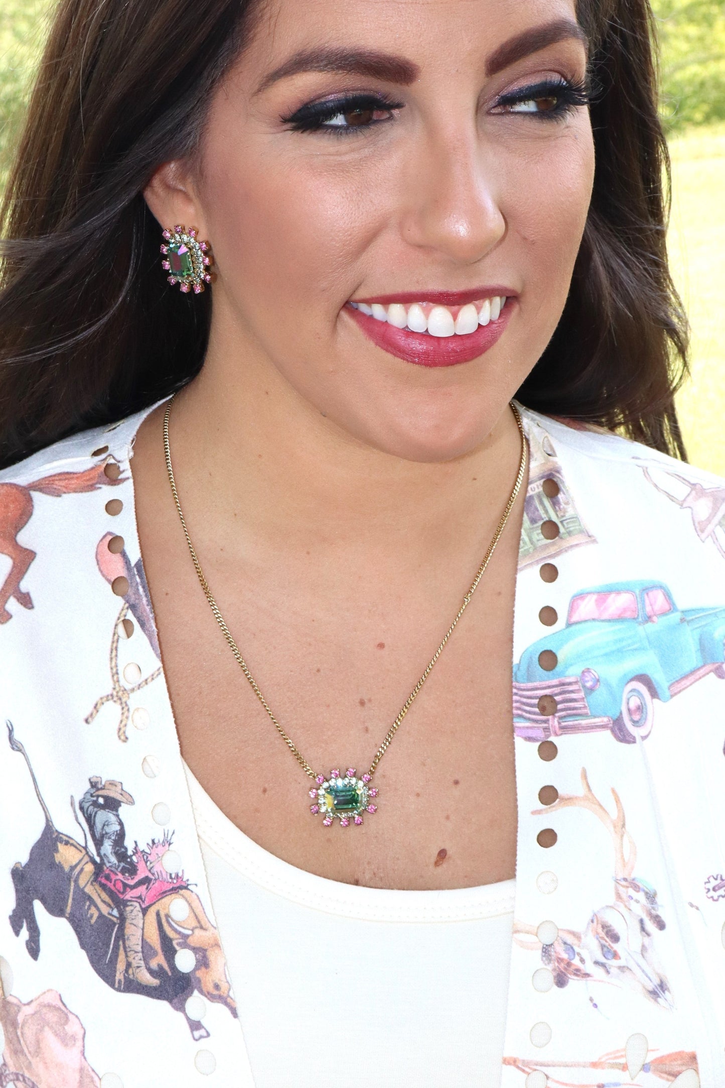 Sisi Necklace - Aqua Lemon