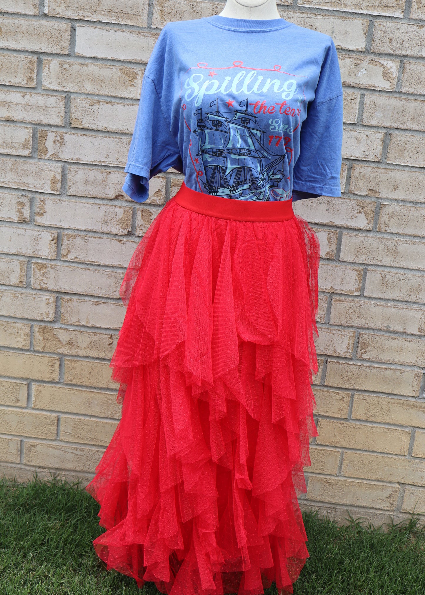 The Home Team Tulle Skirt - Red