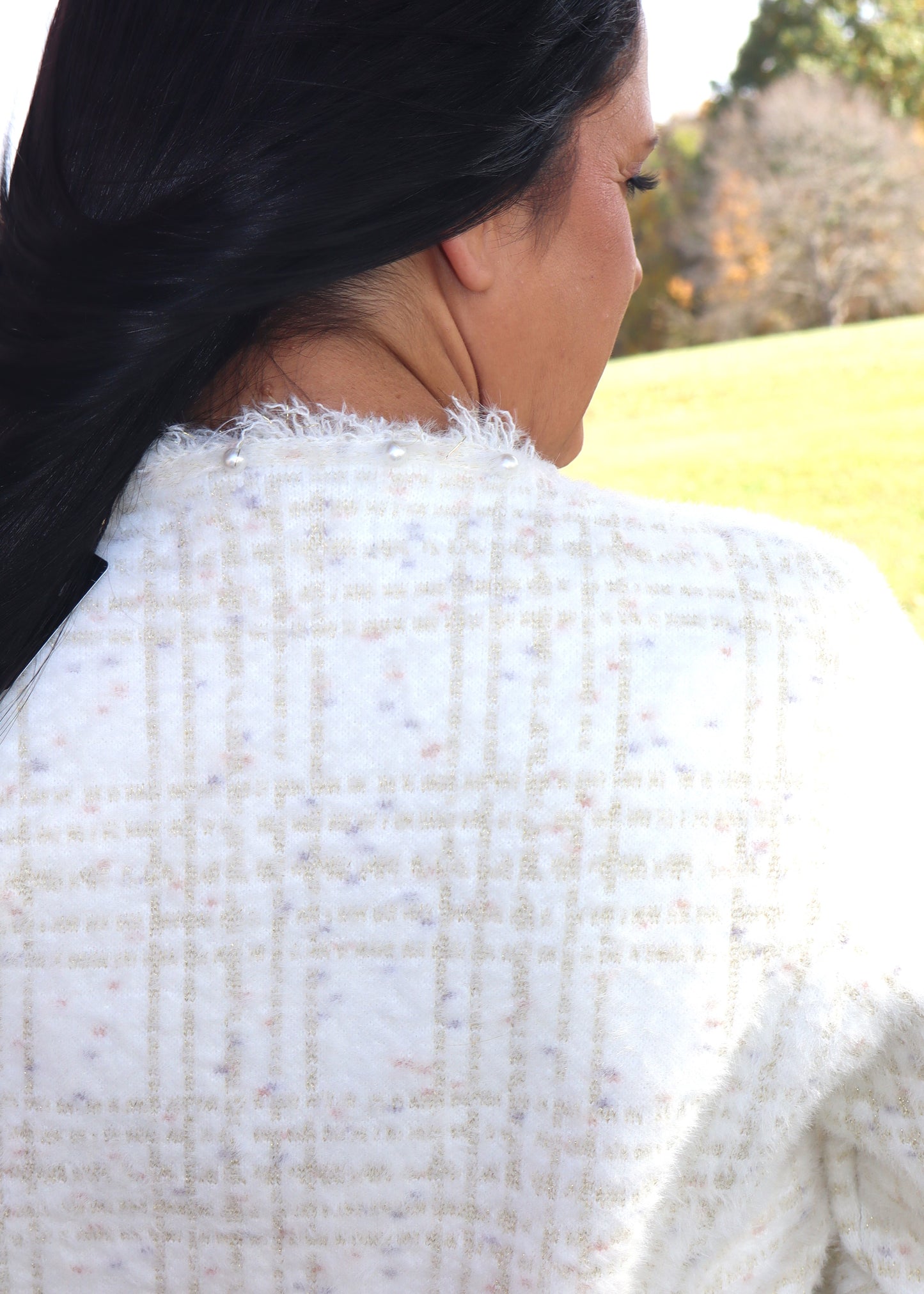 The Princess Diaries Soft Plaid Jacket - Ivory