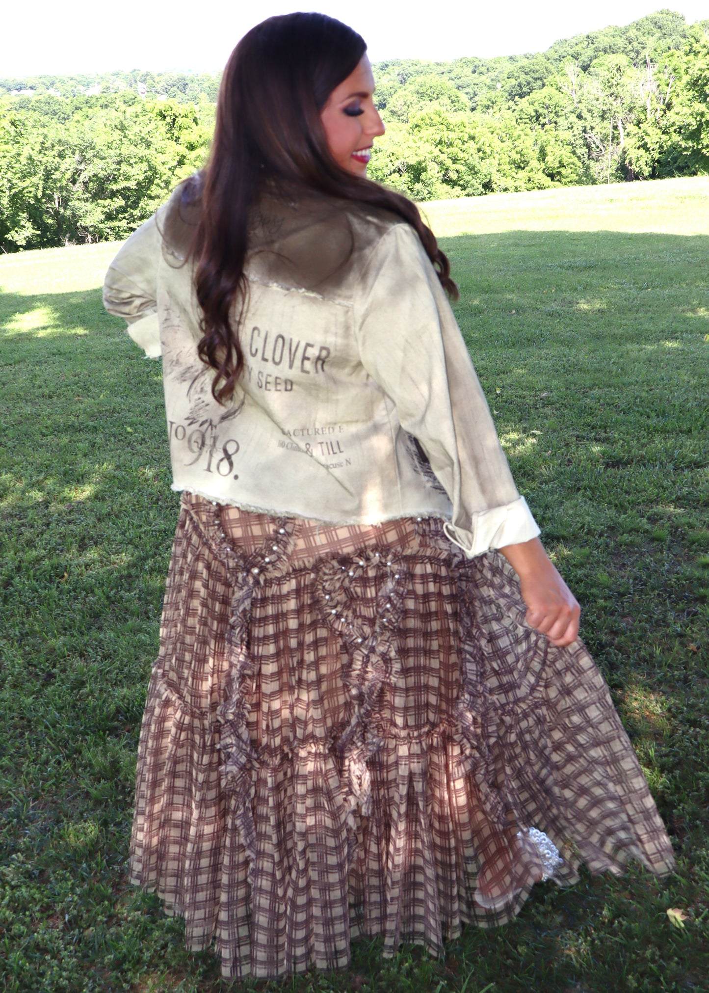 You Mocha Me Happy Plaid Skirt - Coffee