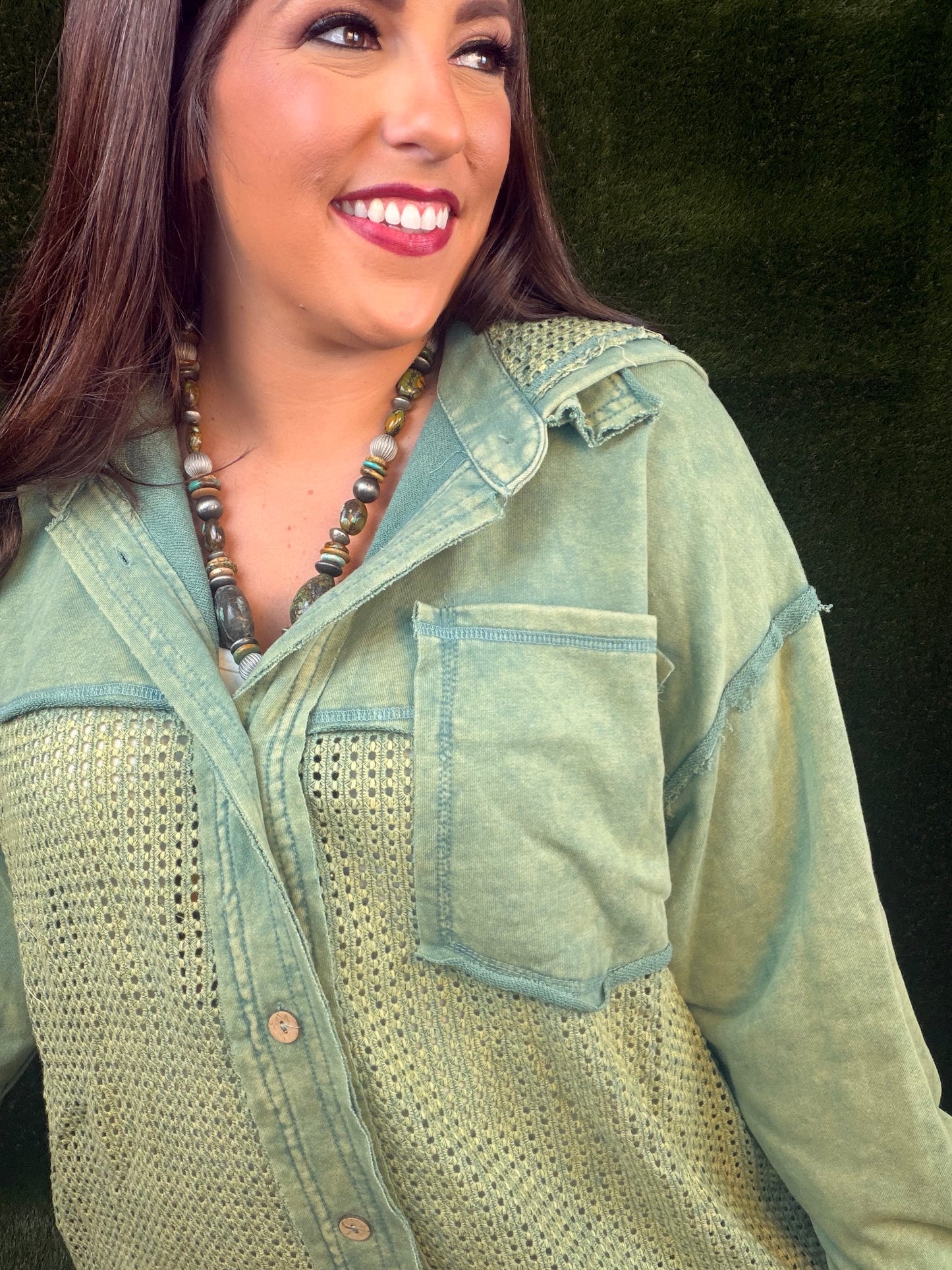 Sage Element Washed Hoodie Jacket