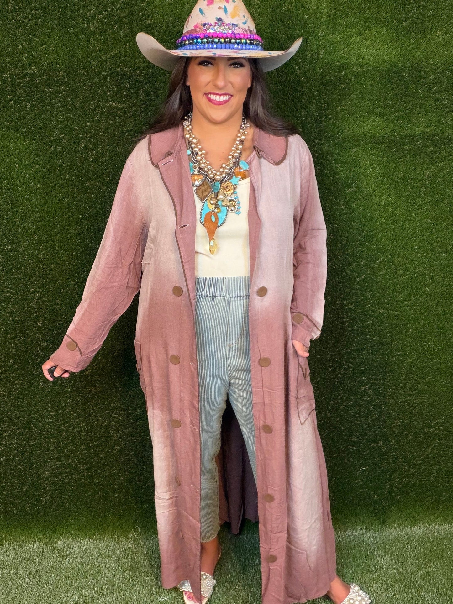 Lost in Love Duster - Mauve