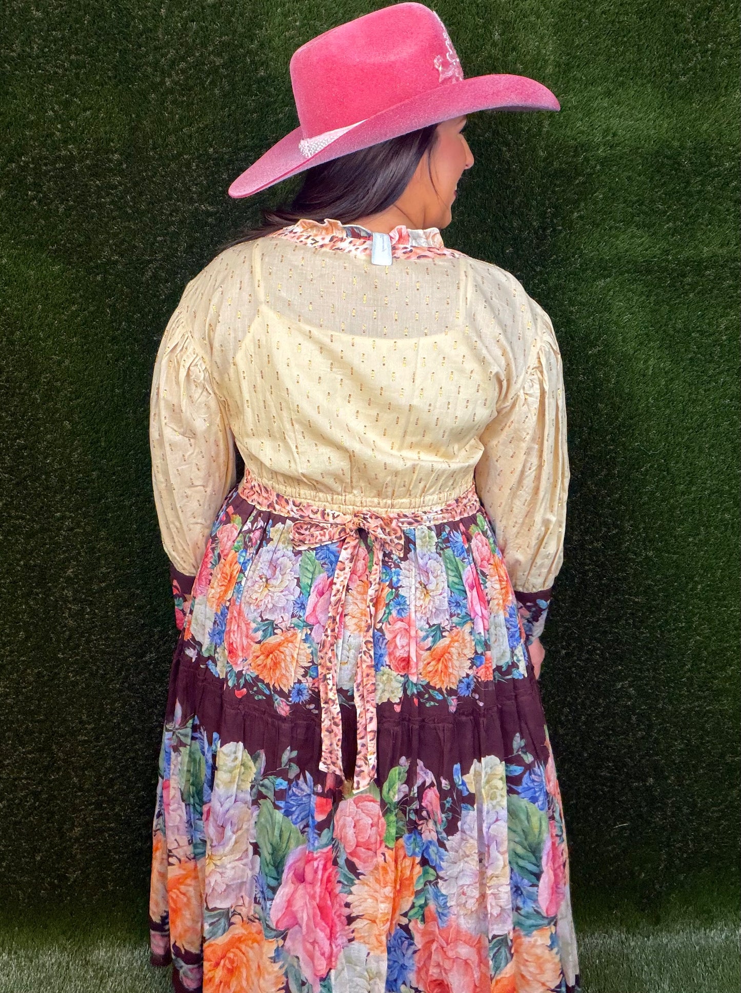 Floral Dreams Maxi Dress/Kimono - Wine
