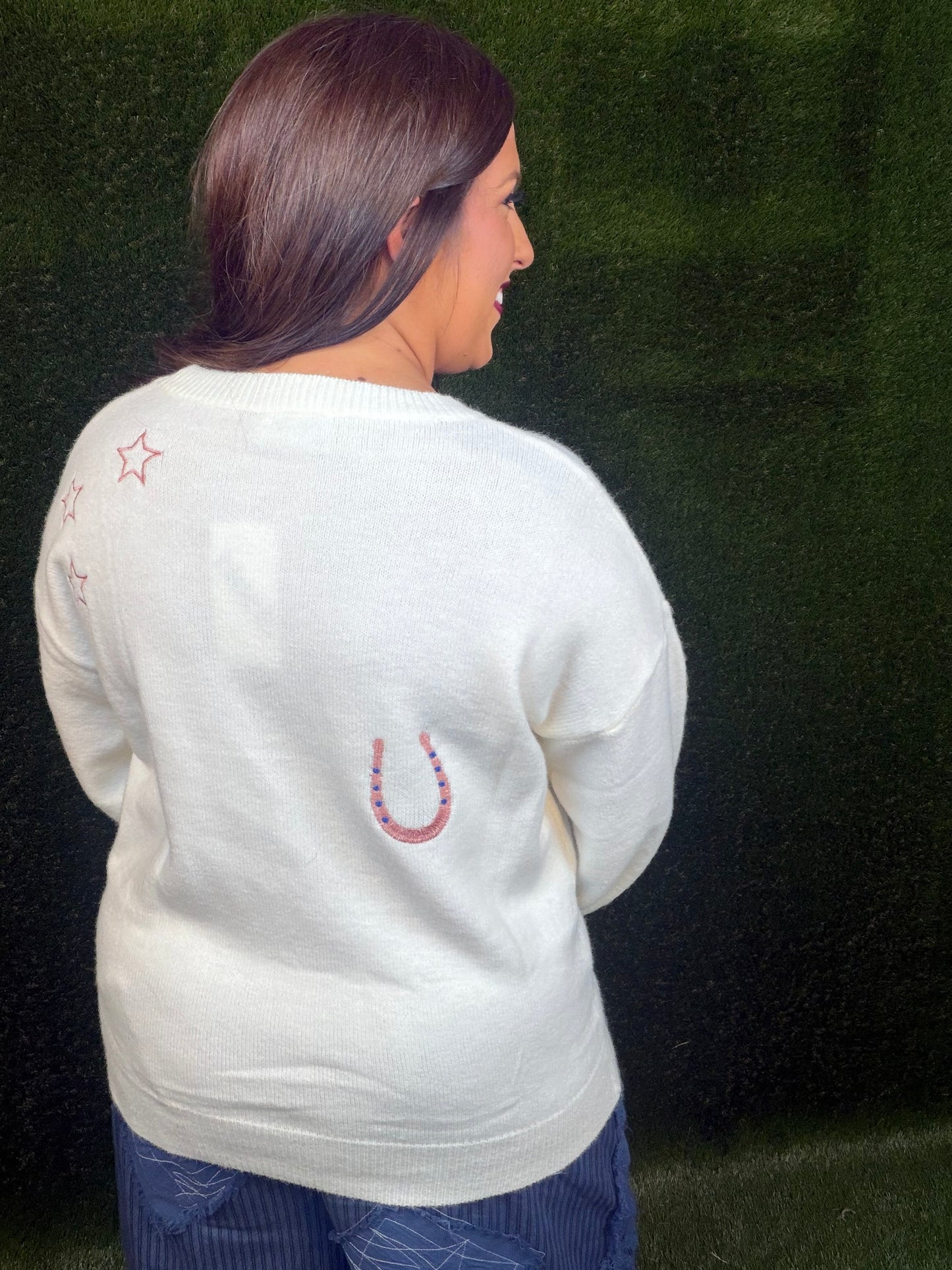 Western Embroidered Sweater
