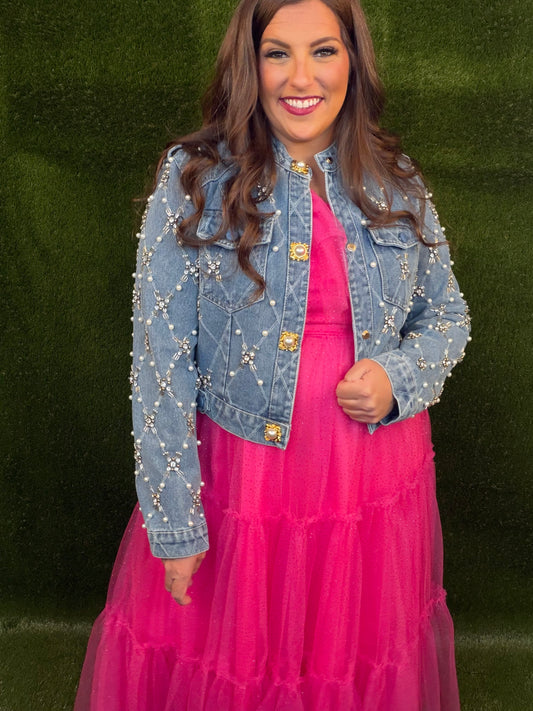 Criss-Cross Denim Jacket