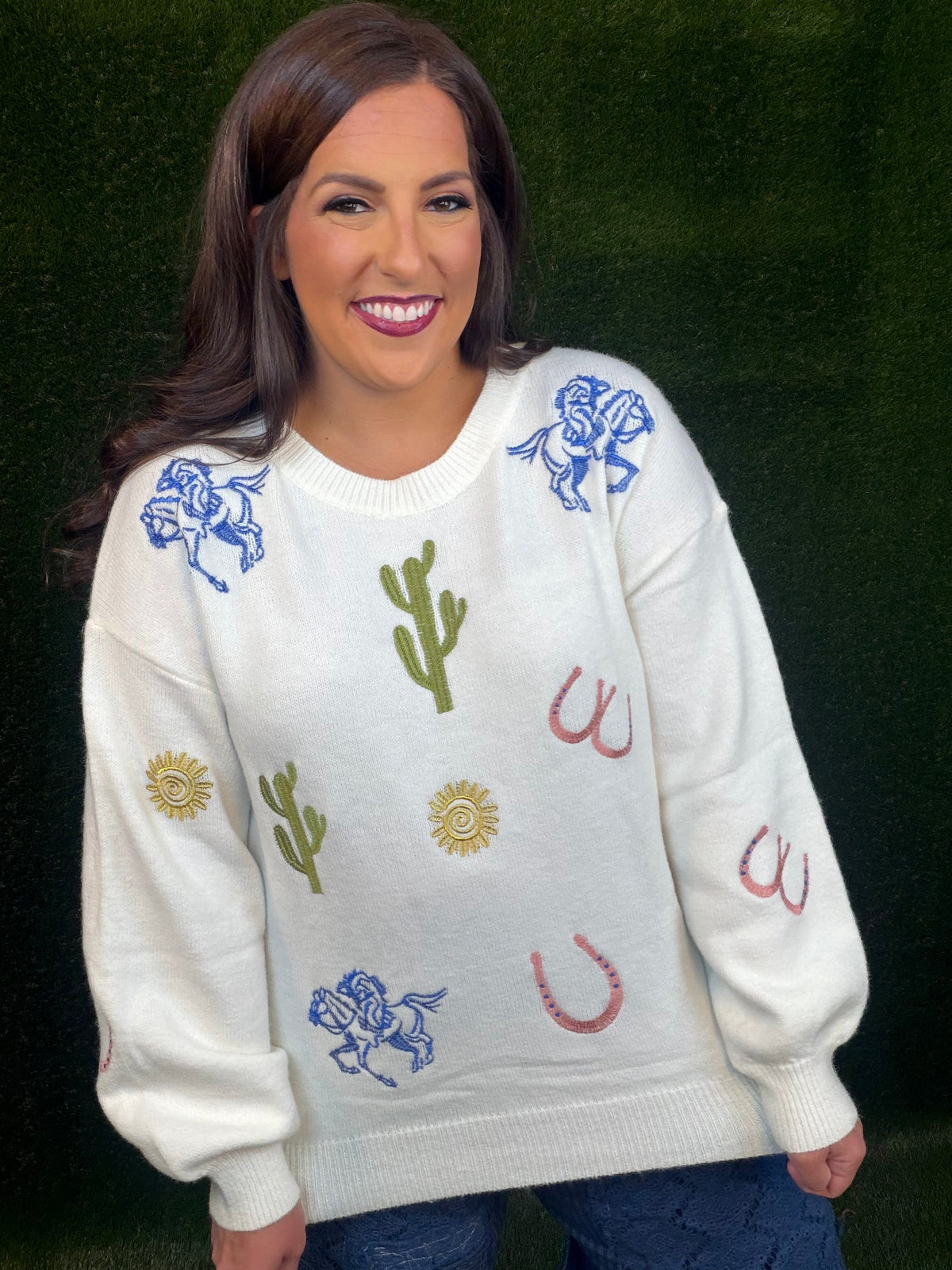 Western Embroidered Sweater