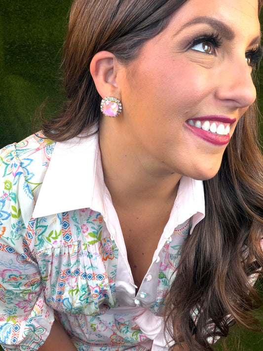 Cambrie Earrings - Light Pink