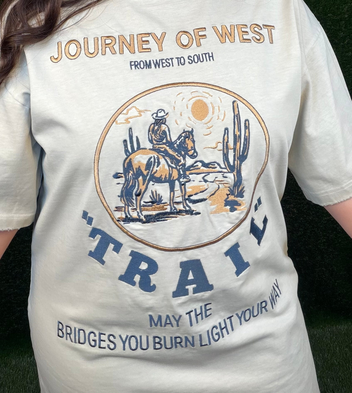Journey Of West T-Shirt Dress - Taupe