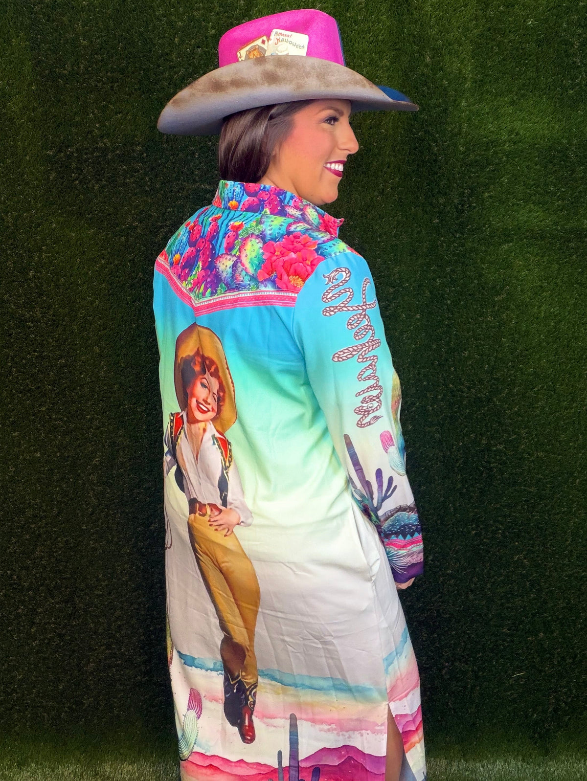Yeehaw Colorful Cactus Cowgirl Duster